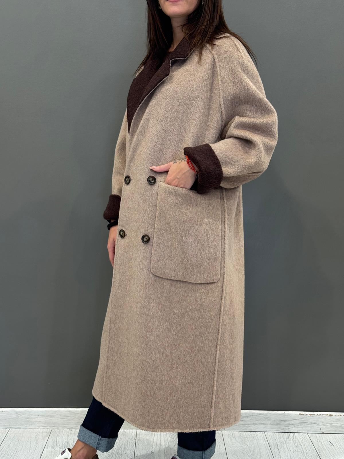 Cappotto double lana 25632 V3 WU'SIDE 