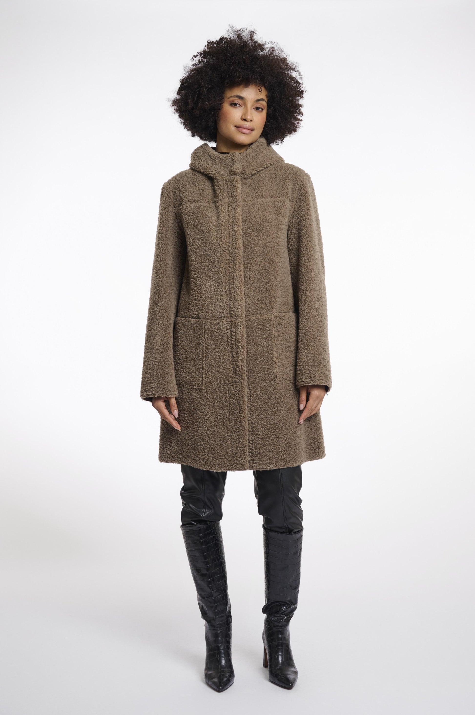 Cappotto teddy reversibile con cappuccio ALINA TO REALI 
