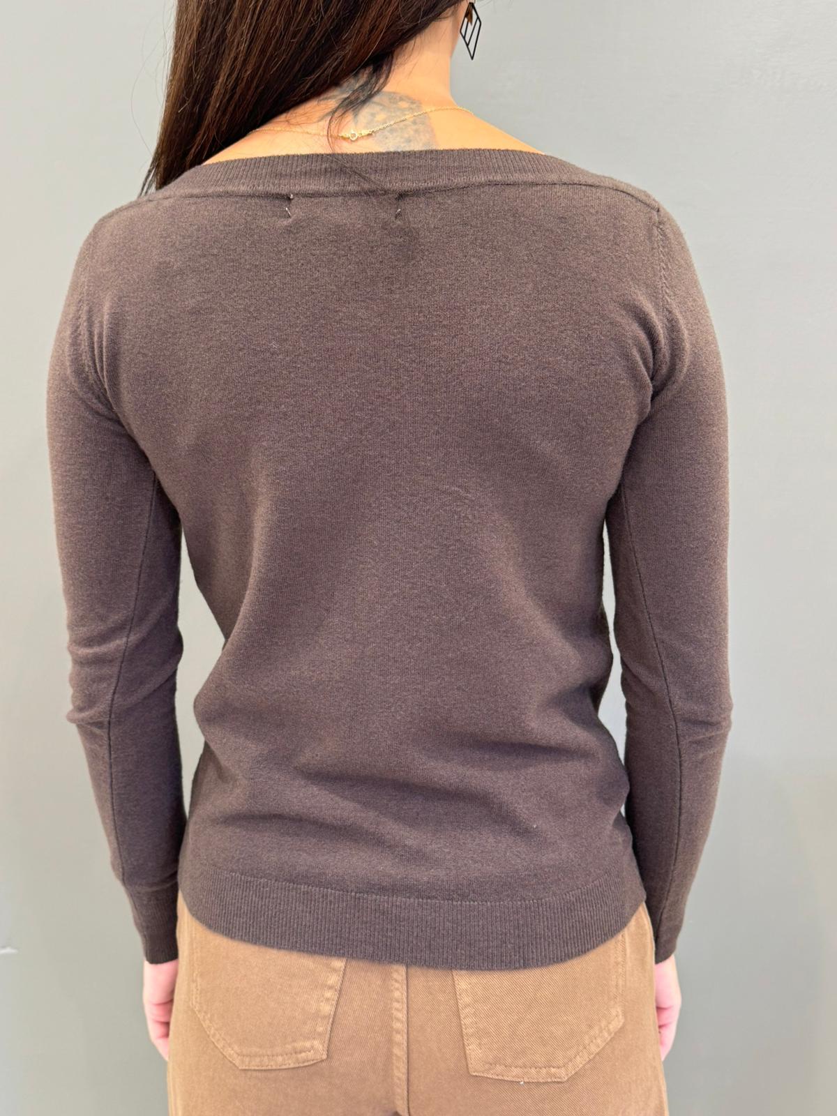 Maglia scollo a barca in viscosa e lana 20002 MO CRISTINA GAVIOLI 