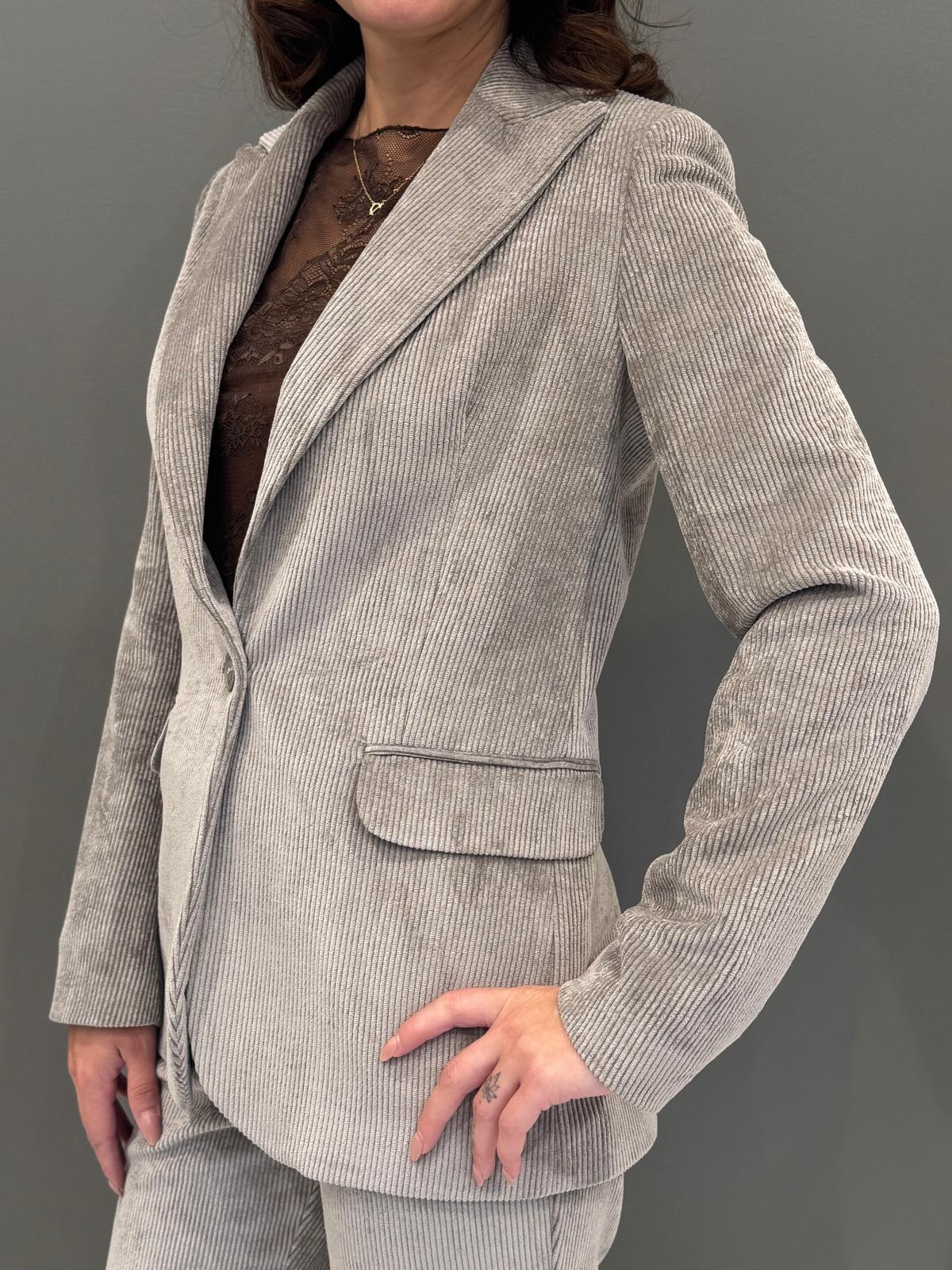 tailleur monopetto velluto a coste 20413 BE CRISTINA GAVIOLI 