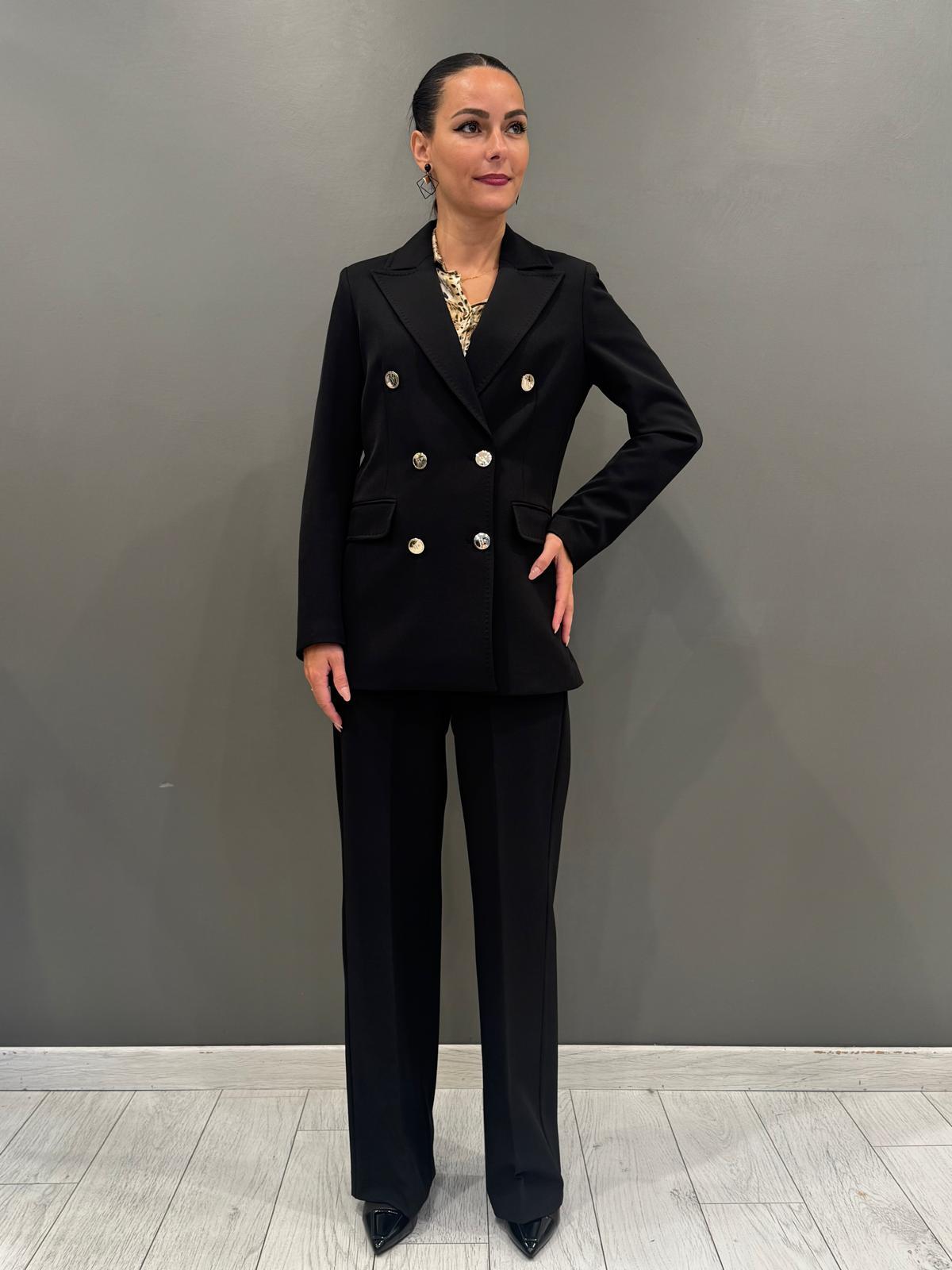 Tailleur doppiopetto bottoni oro 20434 NE CRISTINA GAVIOLI 