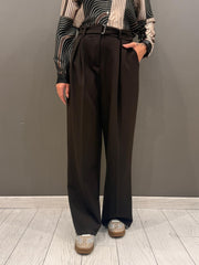 Pantalone vita alta wide con cintura P0395 MO REBECCA 