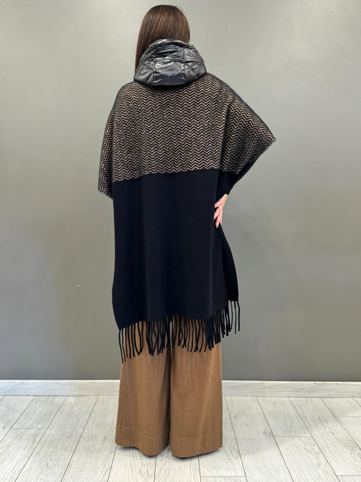 Mantella frange maglia e tessuto LODOLITE 116 REALI 