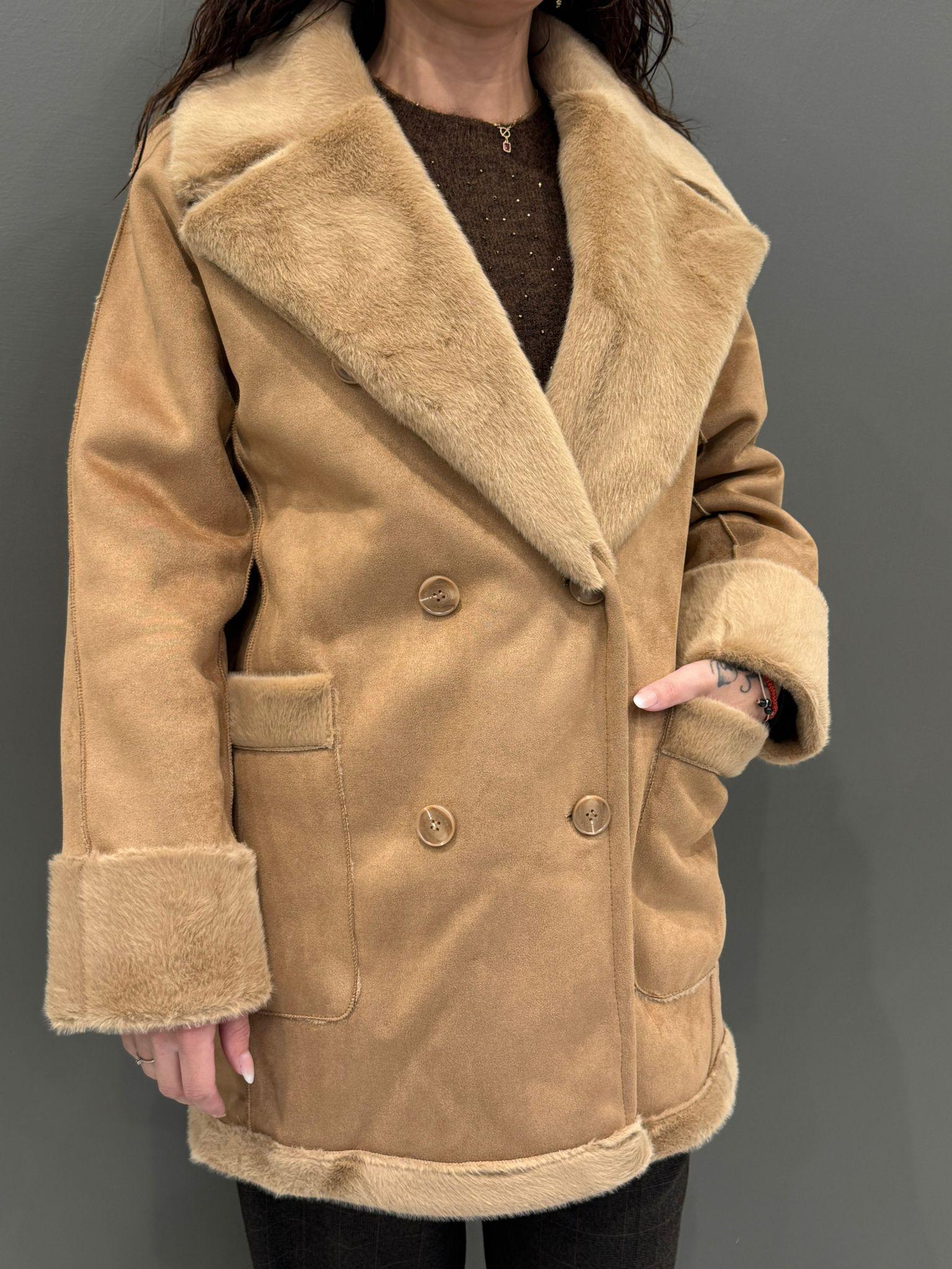 Giaccone montone doppio petto 20308 CA CRISTINA GAVIOLI 