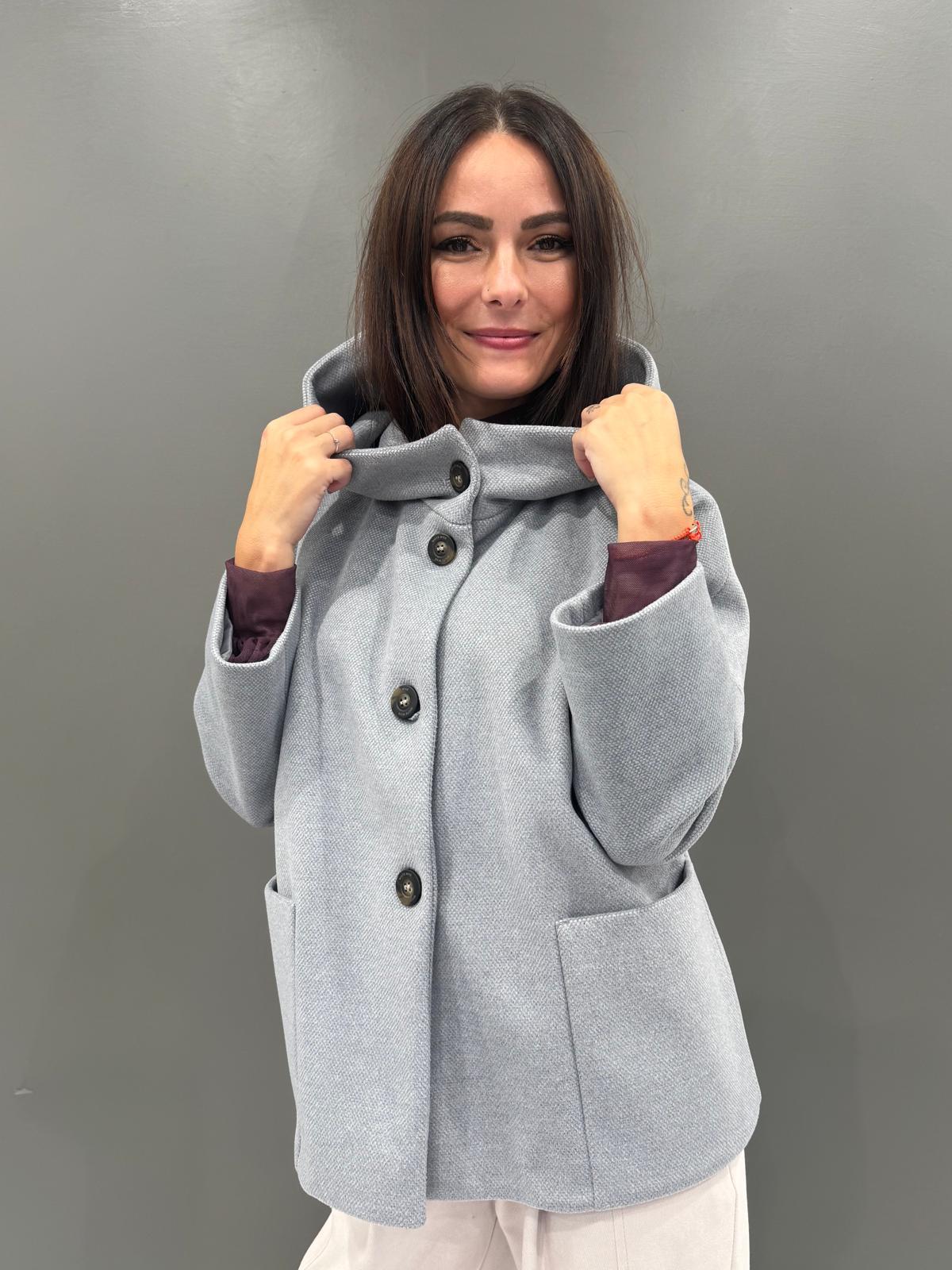 Cappottino corto collo alto e tasconi 20453 GR CRISTINA GAVIOLI 