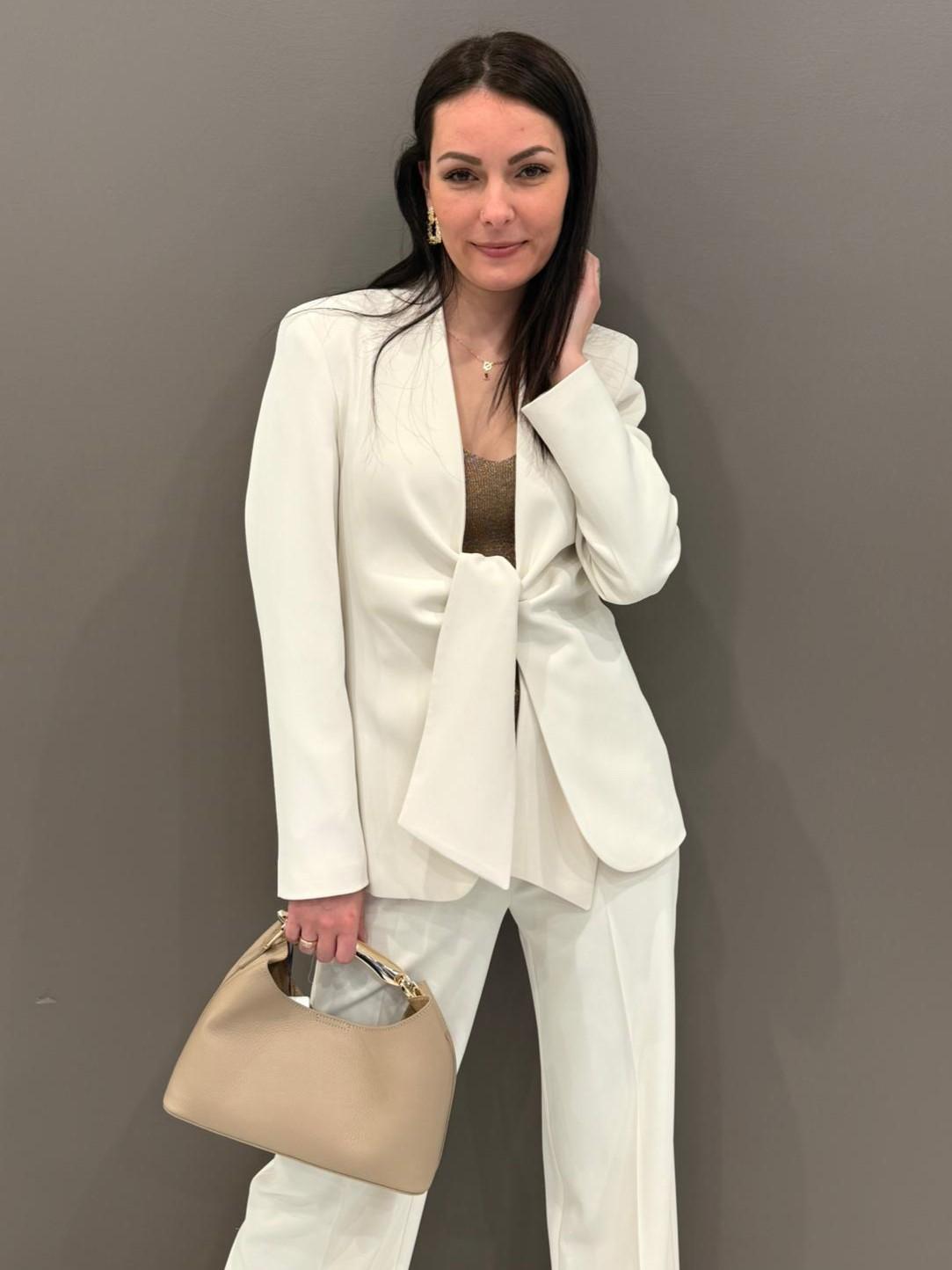Giacca con fiocco EC31452U308 BU CRISTINA GAVIOLI 