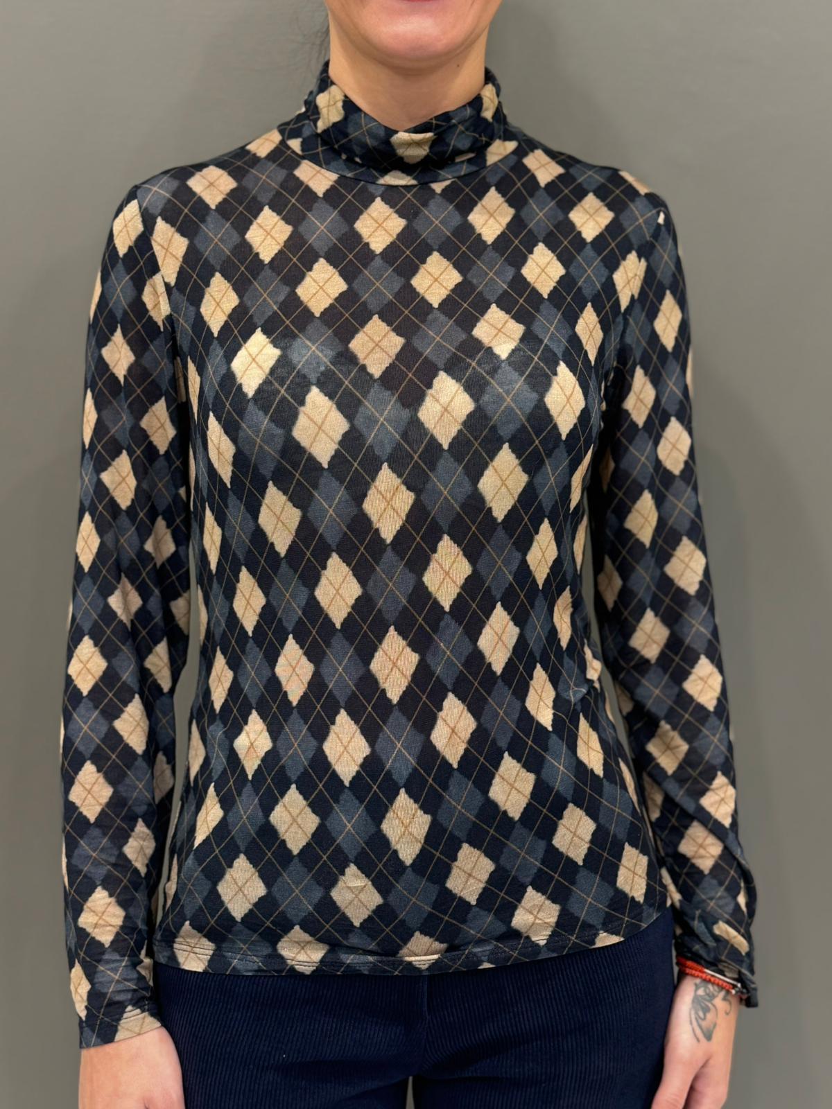 maglia ciclista ml fantasia 13036F3 BL REBECCA 