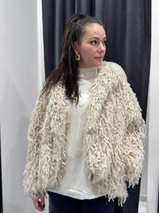 Pelliccia struzzo WYH7220 BE CRISTINA GAVIOLI 