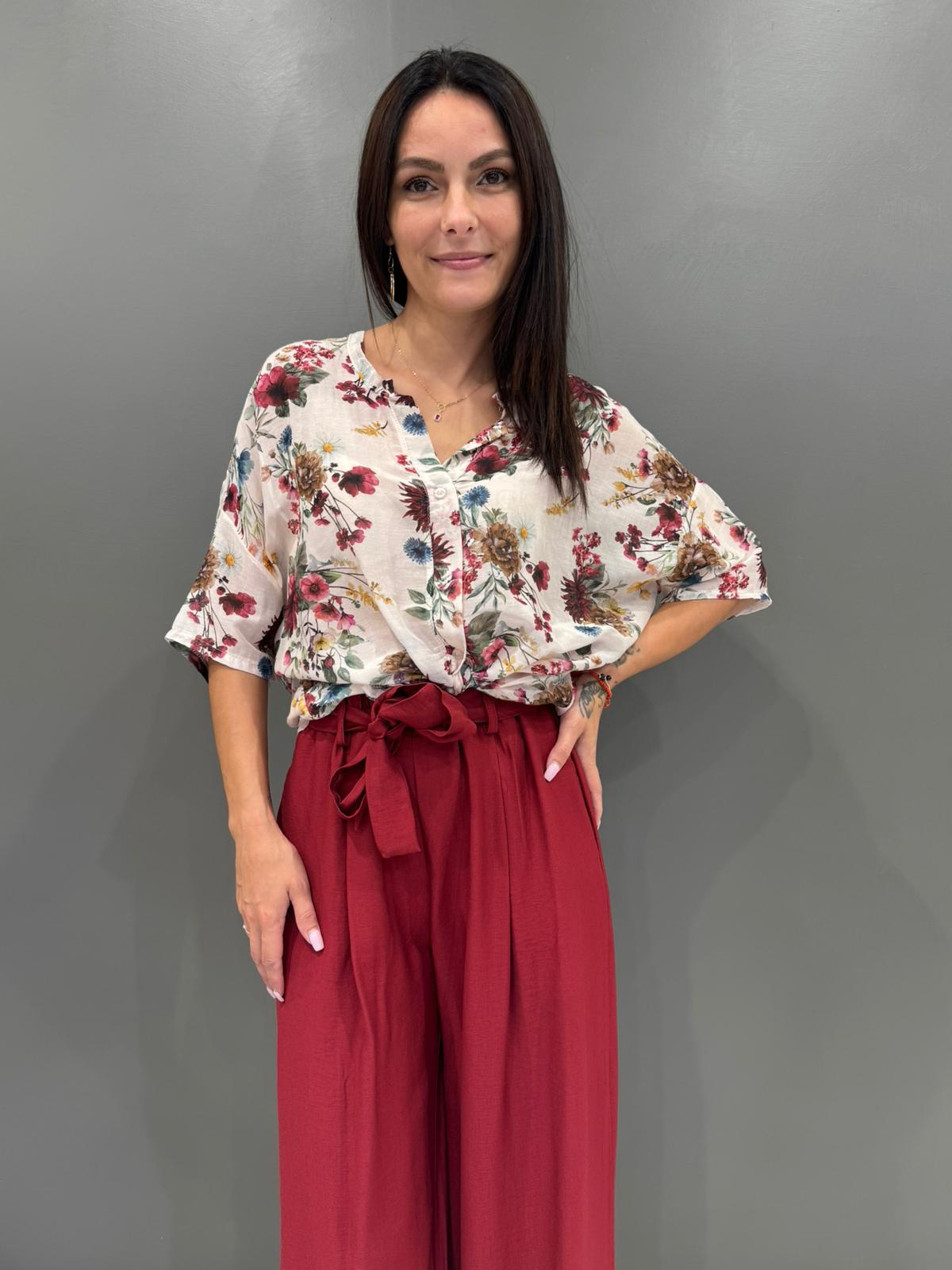 Pantalone palazzo  con cintura in vita 18839-05 CI REBECCA 