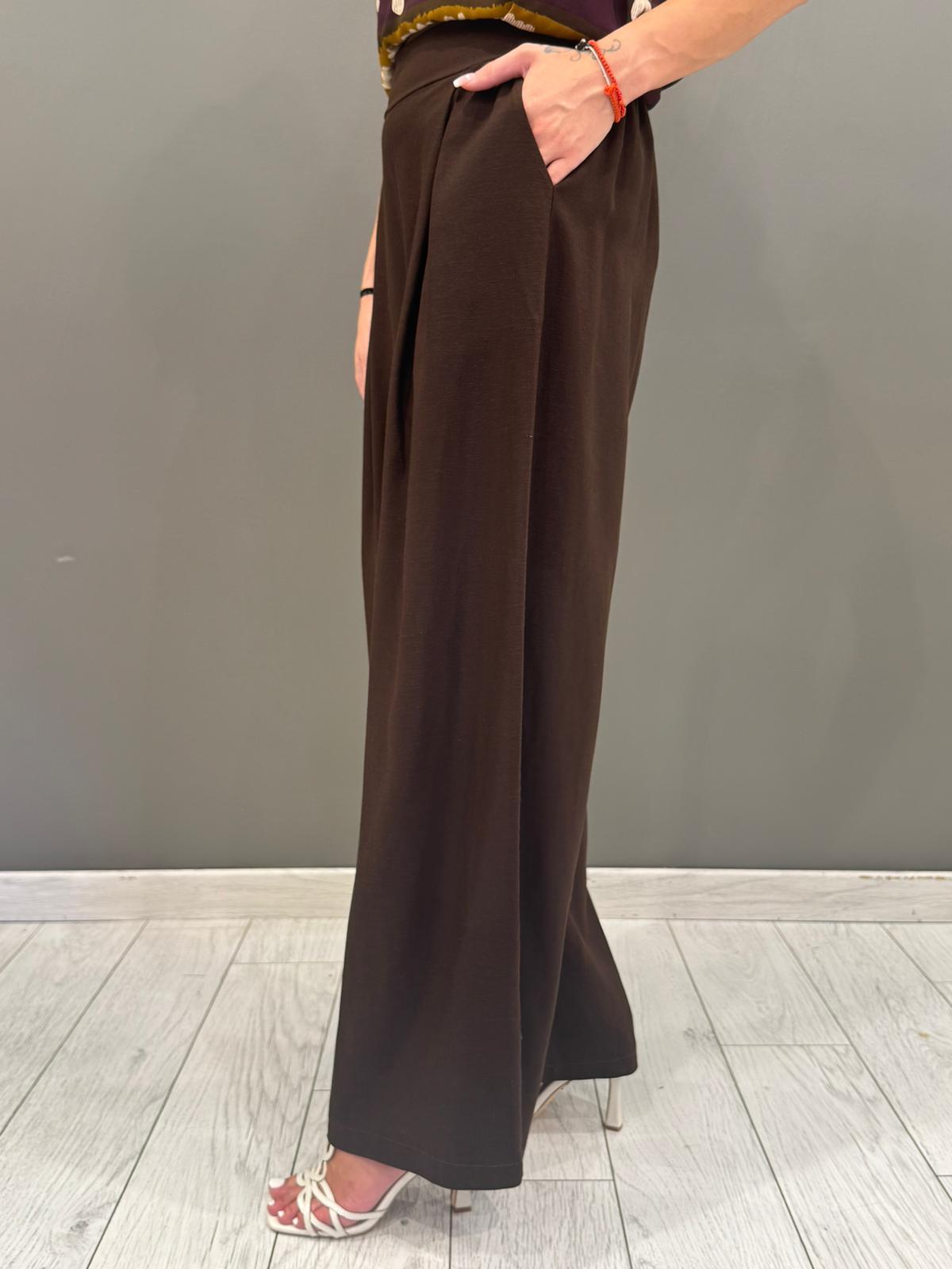 Pantaloni palazzo misto lino L2337 MO REBECCA 