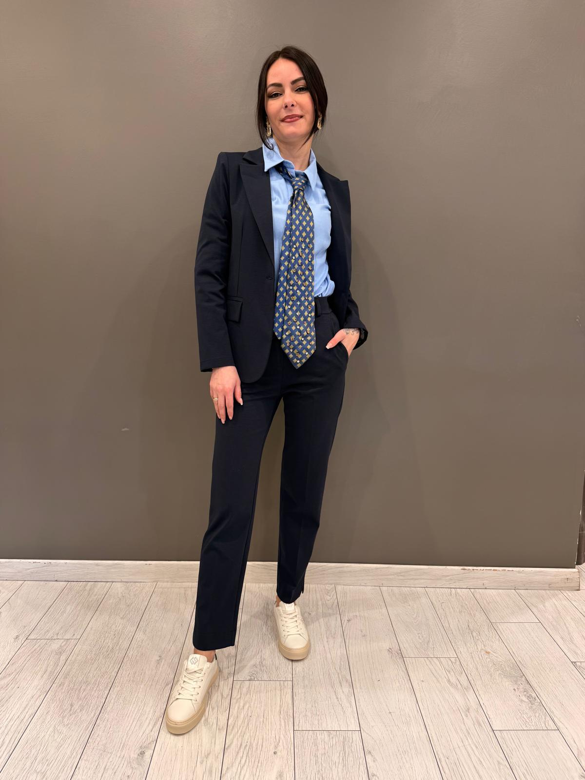 Giacca un  bottone CG20-26 BL CRISTINA GAVIOLI 