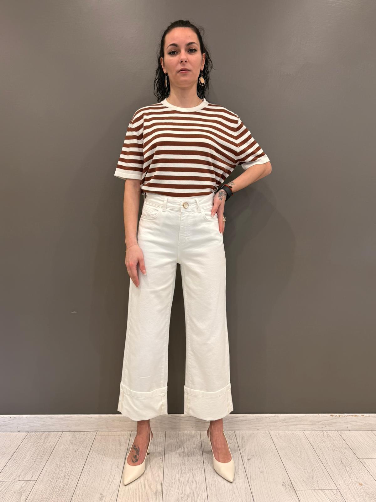 pantaloni con risvolto JECO264 BU CRISTINA GAVIOLI 