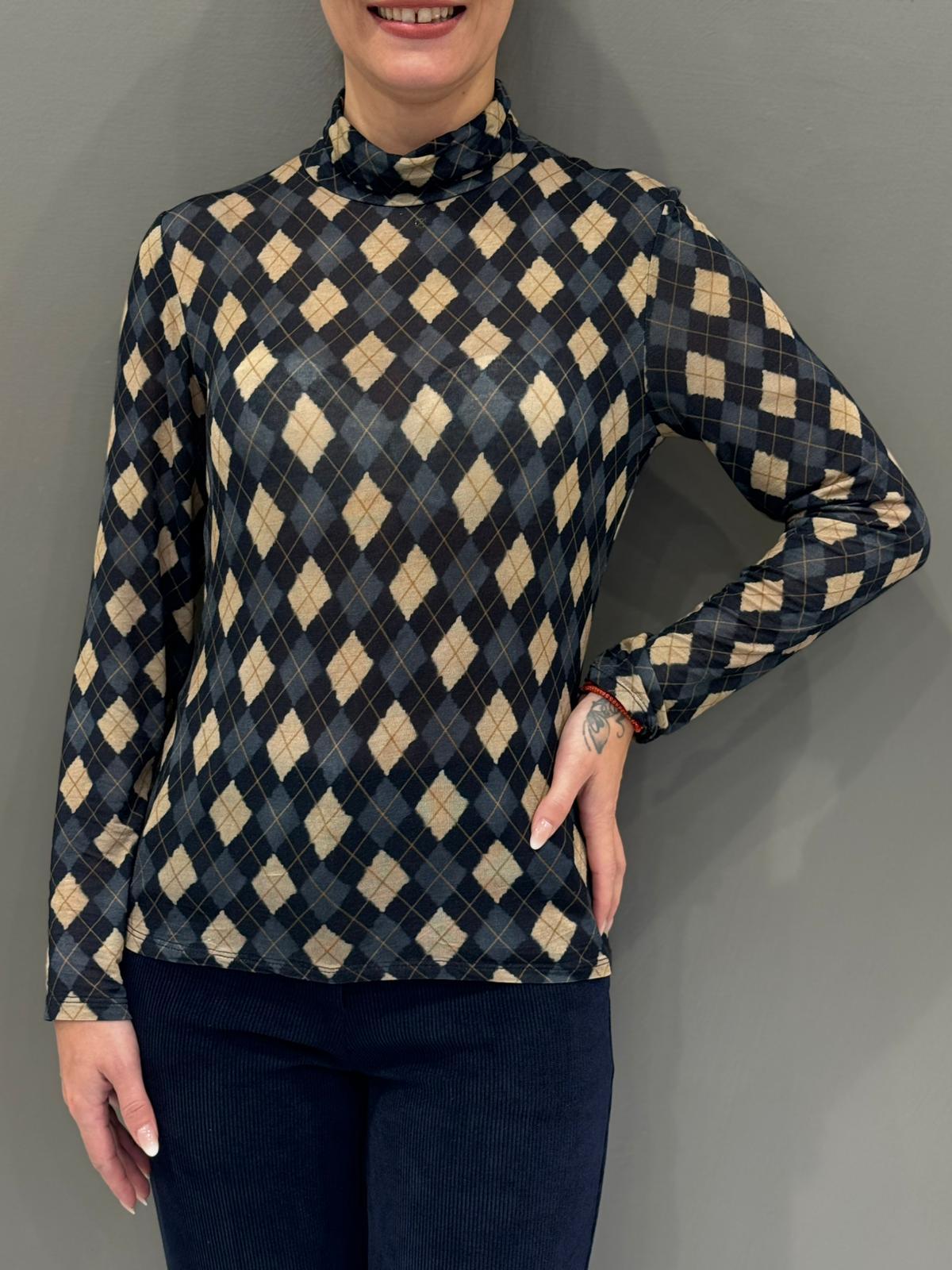 maglia ciclista ml fantasia 13036F3 BL REBECCA 