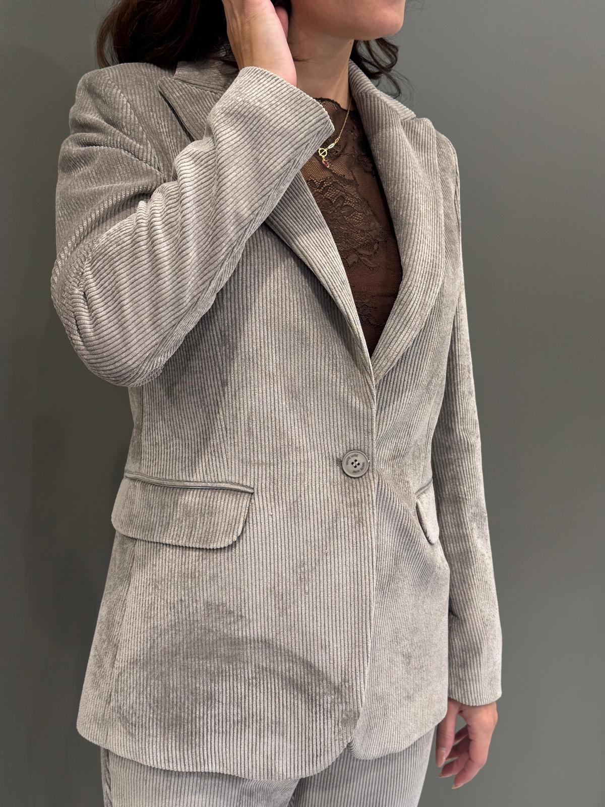 tailleur monopetto velluto a coste 20413 BE CRISTINA GAVIOLI 