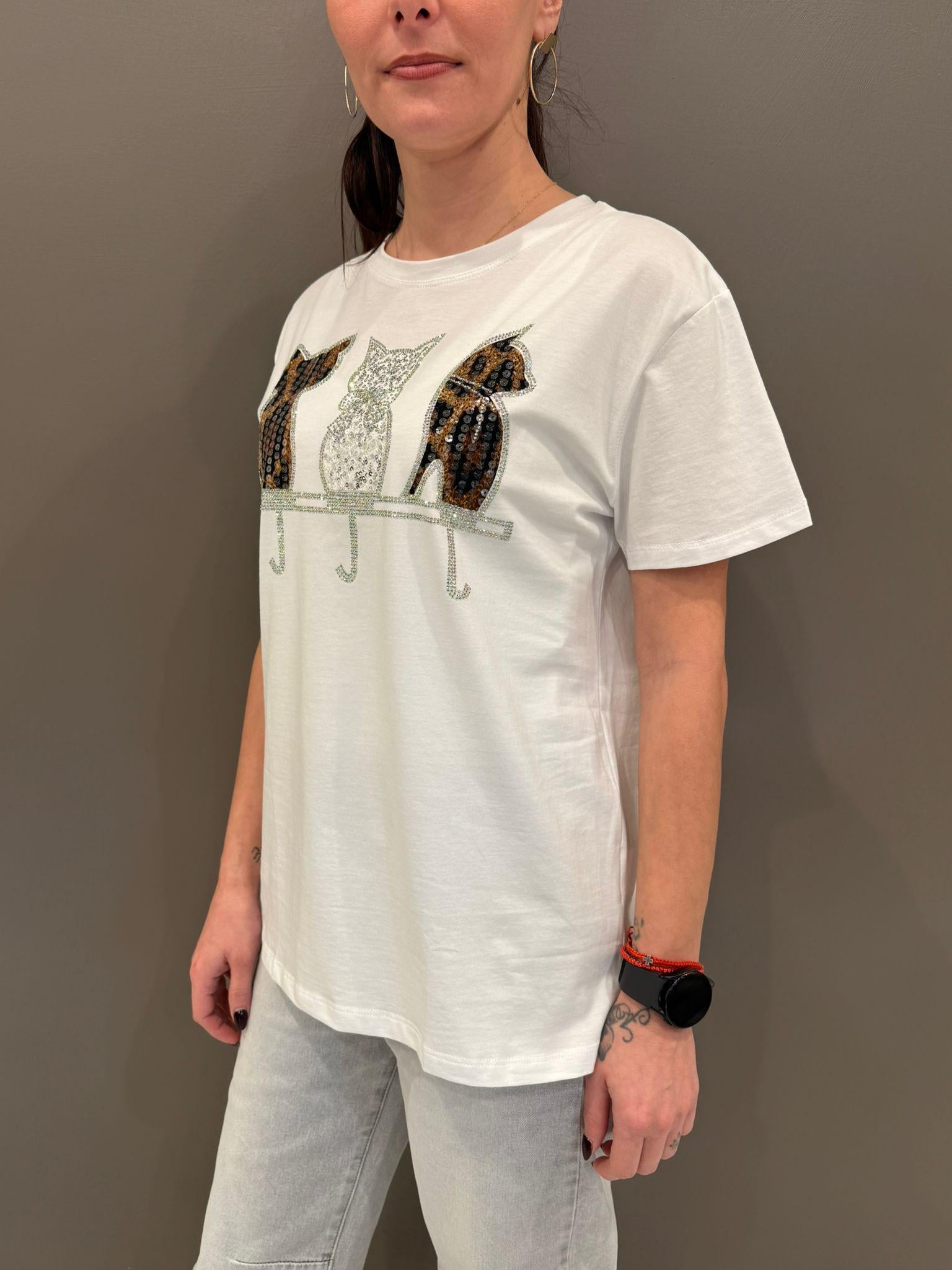 T-shirt stampa MK395 ASS CRISTINA GAVIOLI 