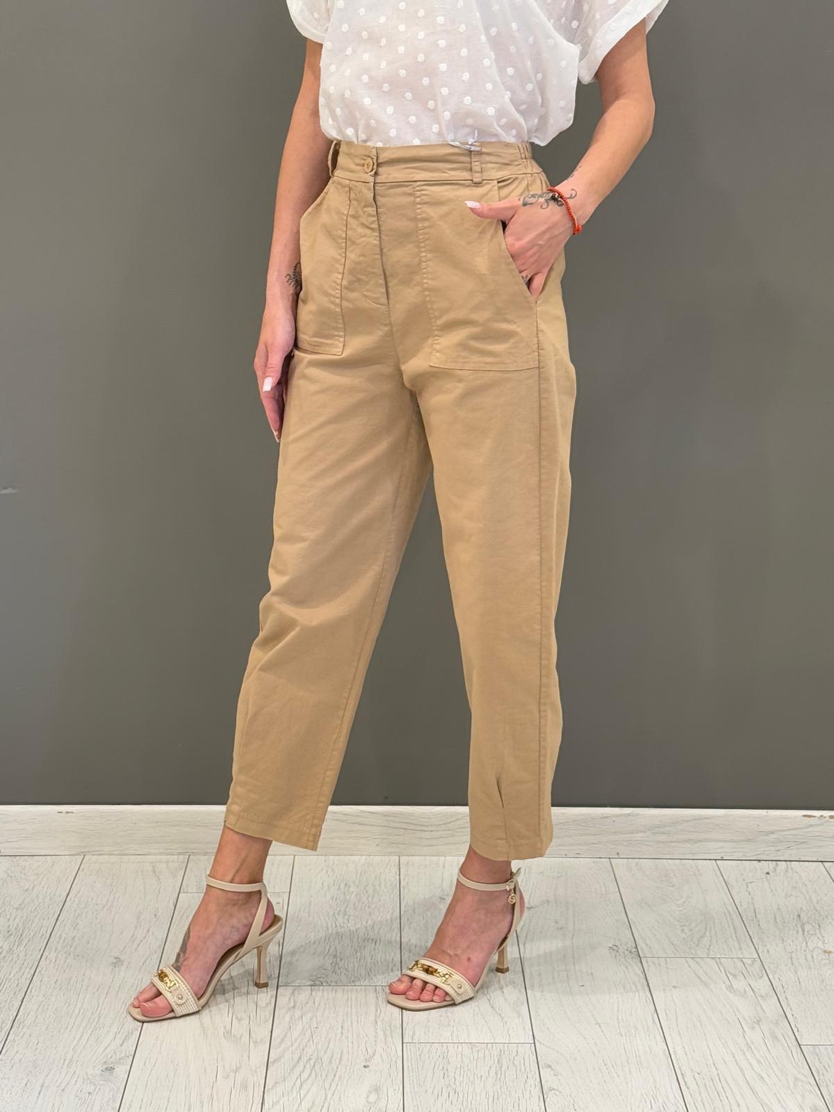 pantaloni gabardina linea carrot