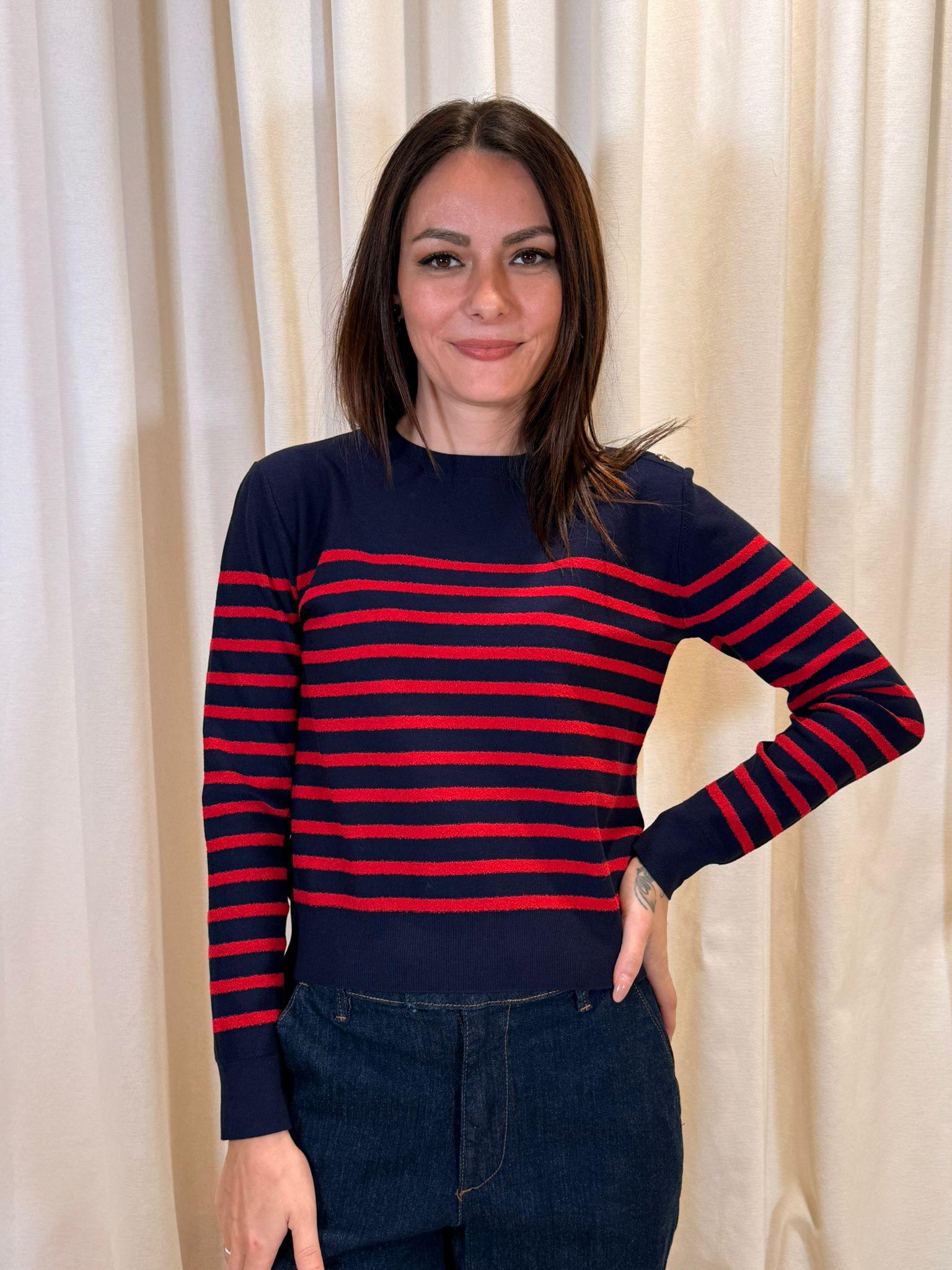 Maglia rigata viscosa lavorazione bouclè CANNA 002 MARELLA SPORT 