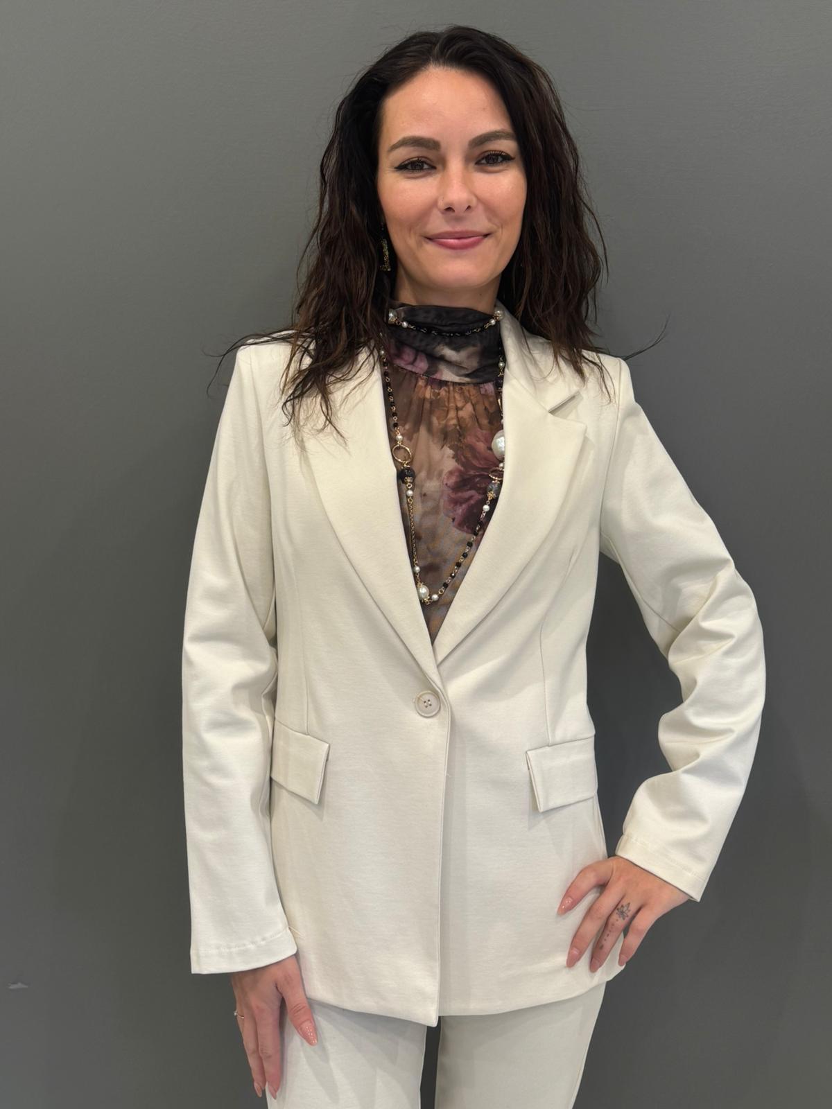 Giacca jersey un bottone CG25-31 BU REALI 