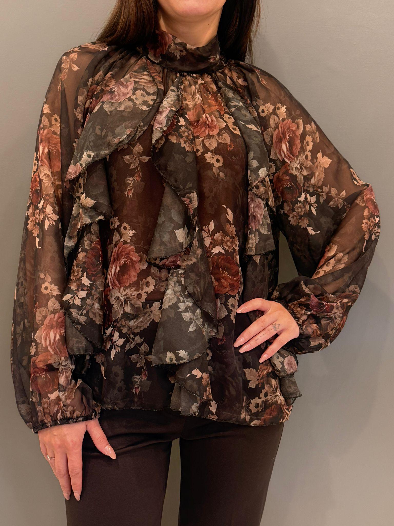 Blusa fantasia floreale L5327FS MO REBECCA 