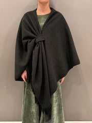 mantella  con frange L5519 GR REBECCA 