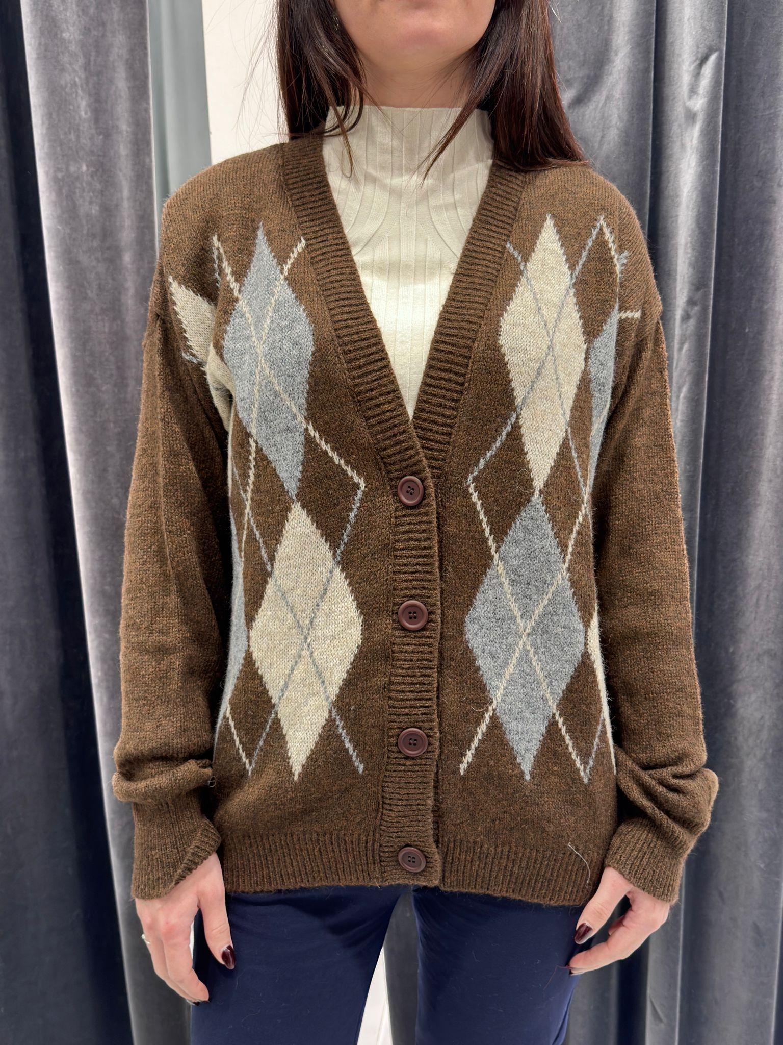 Cardigan rombi I-26816 MOBE REALI 