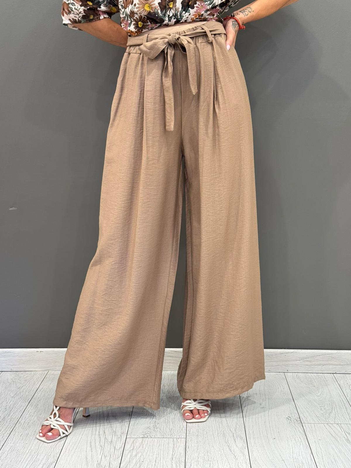 Pantaloni palazzo con cintura 18839-05 CAM REBECCA 