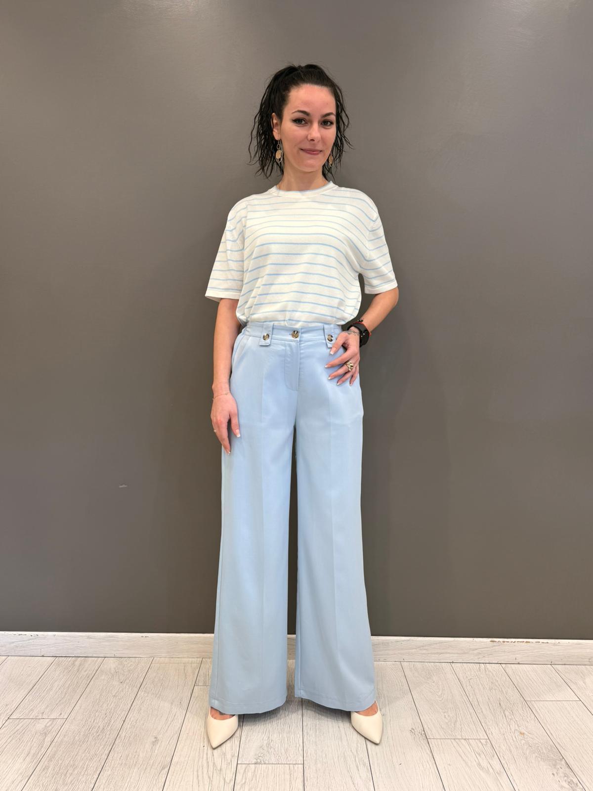 Pantaloni wide leg P1508 POL REALI 