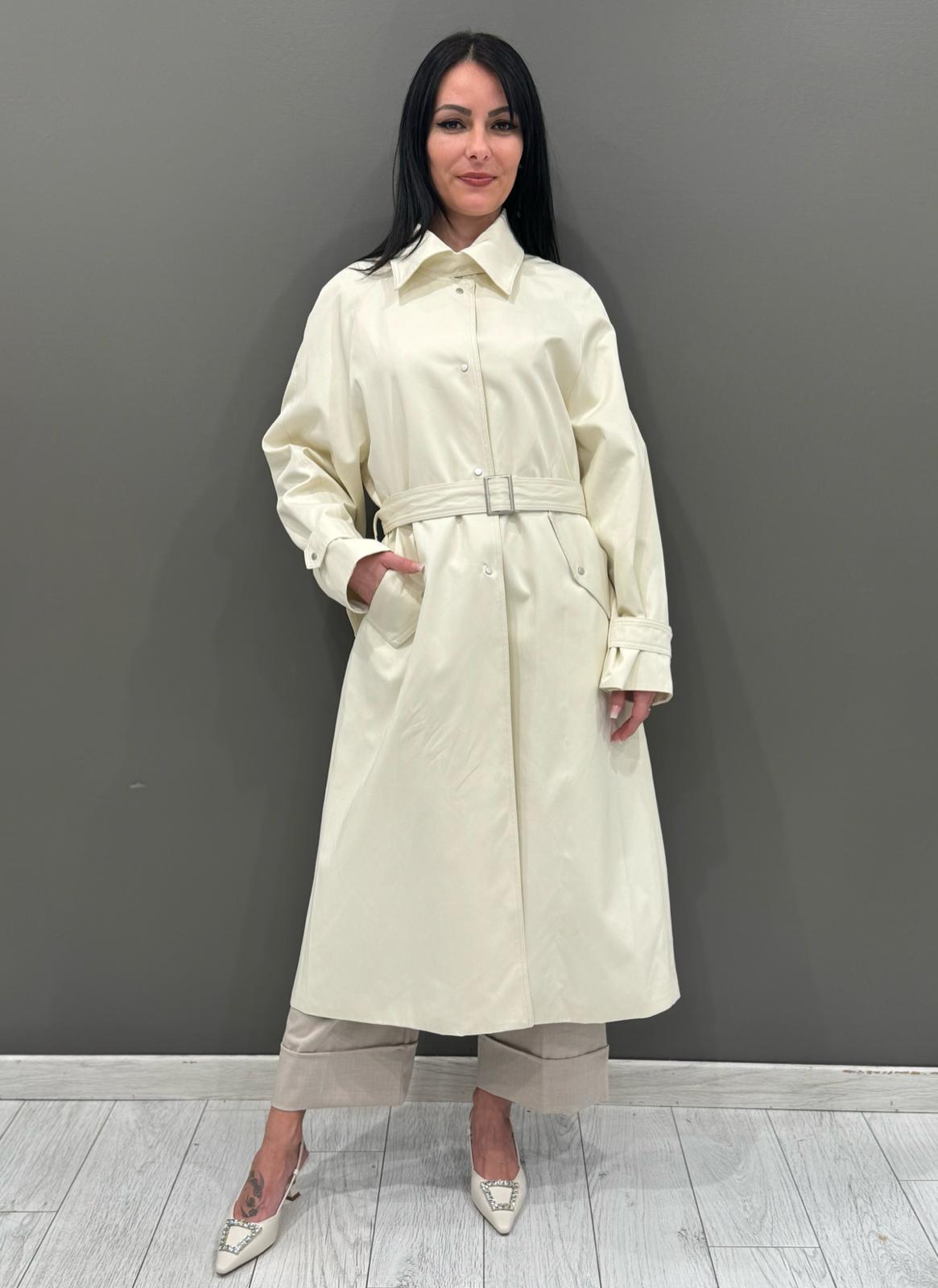 trench coat lungo YE1SC065 BU CRISTINA GAVIOLI 