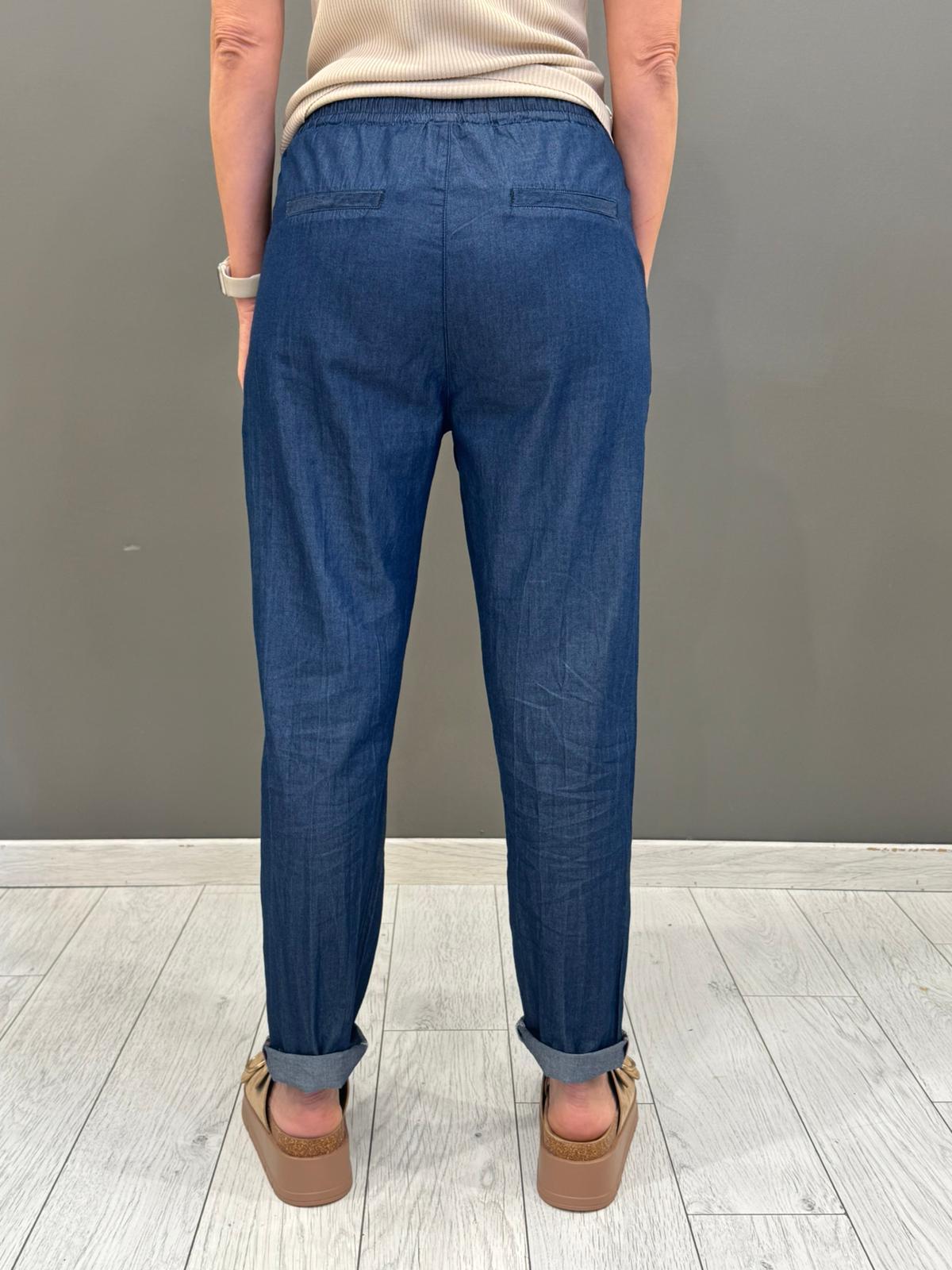 pantaloni chambray 30256 5 CRISTINA GAVIOLI 