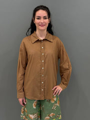 Camicia collo a uomo over tinta unita