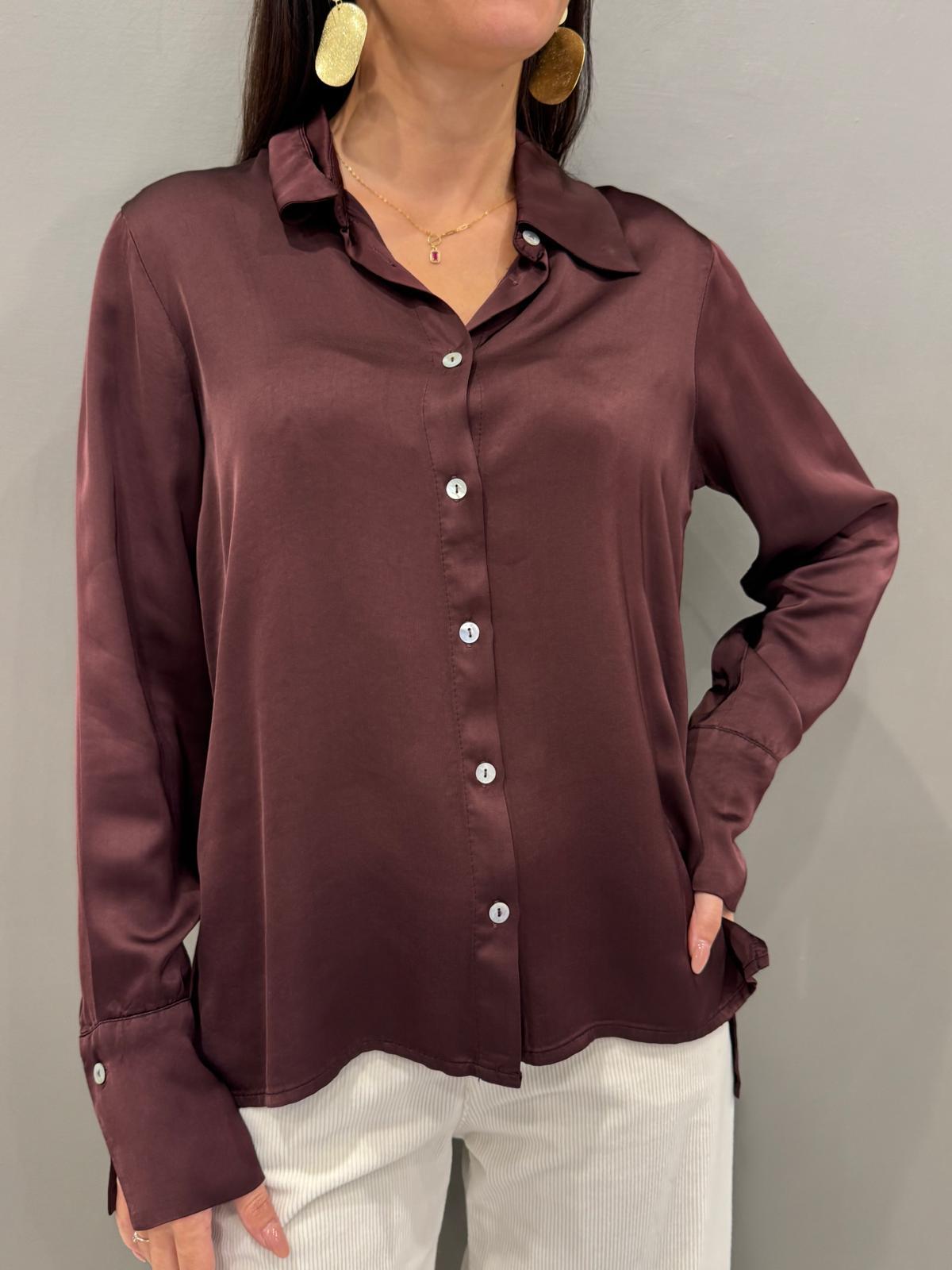 Camicia  in raso fluido FBO74C BO CRISTINA GAVIOLI 