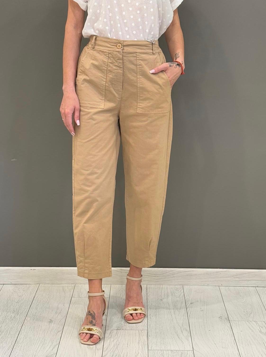 pantaloni gabardina linea carrot