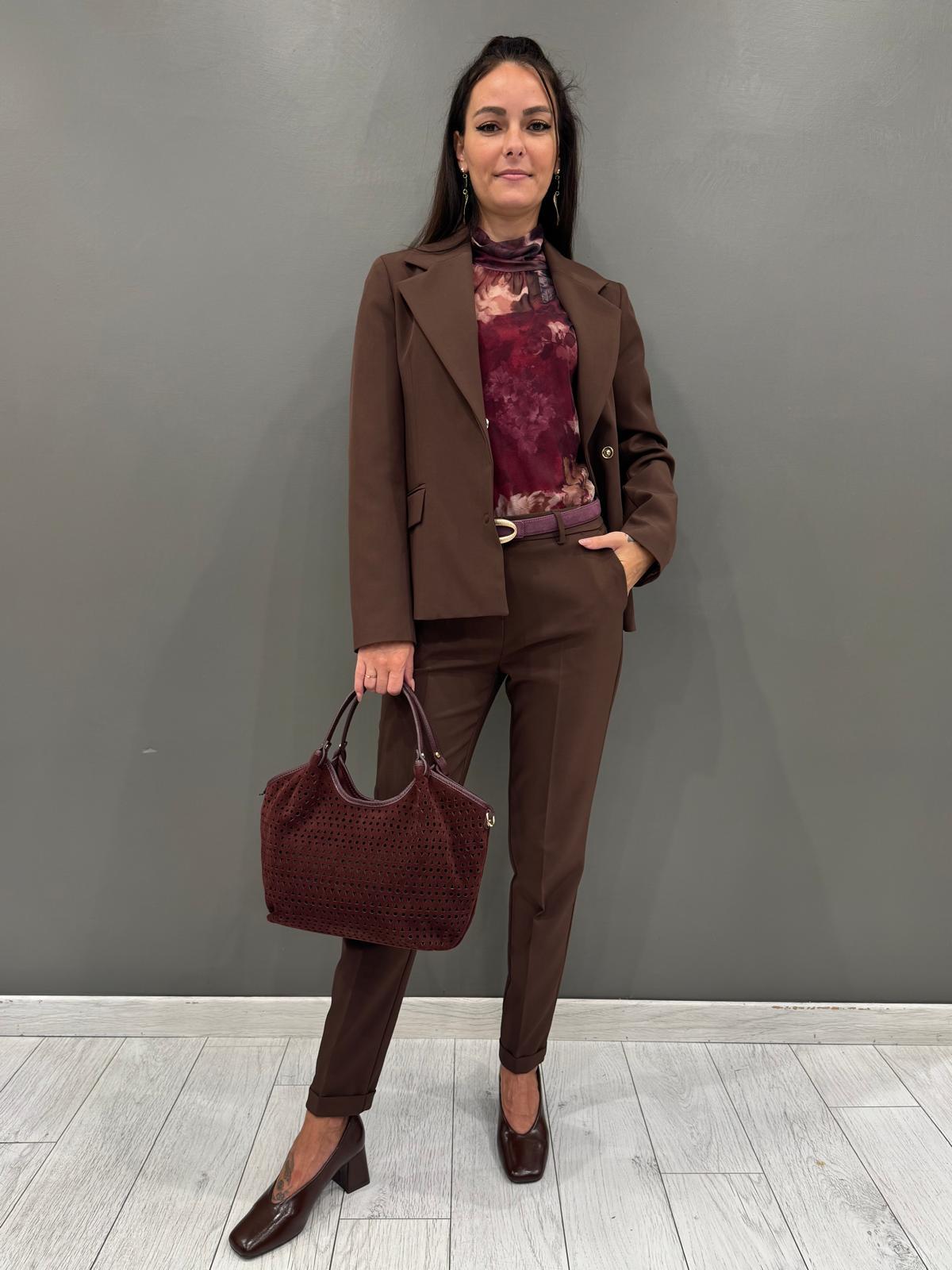 Completo sartoriale marrone EC31119T976 MO CRISTINA GAVIOLI 