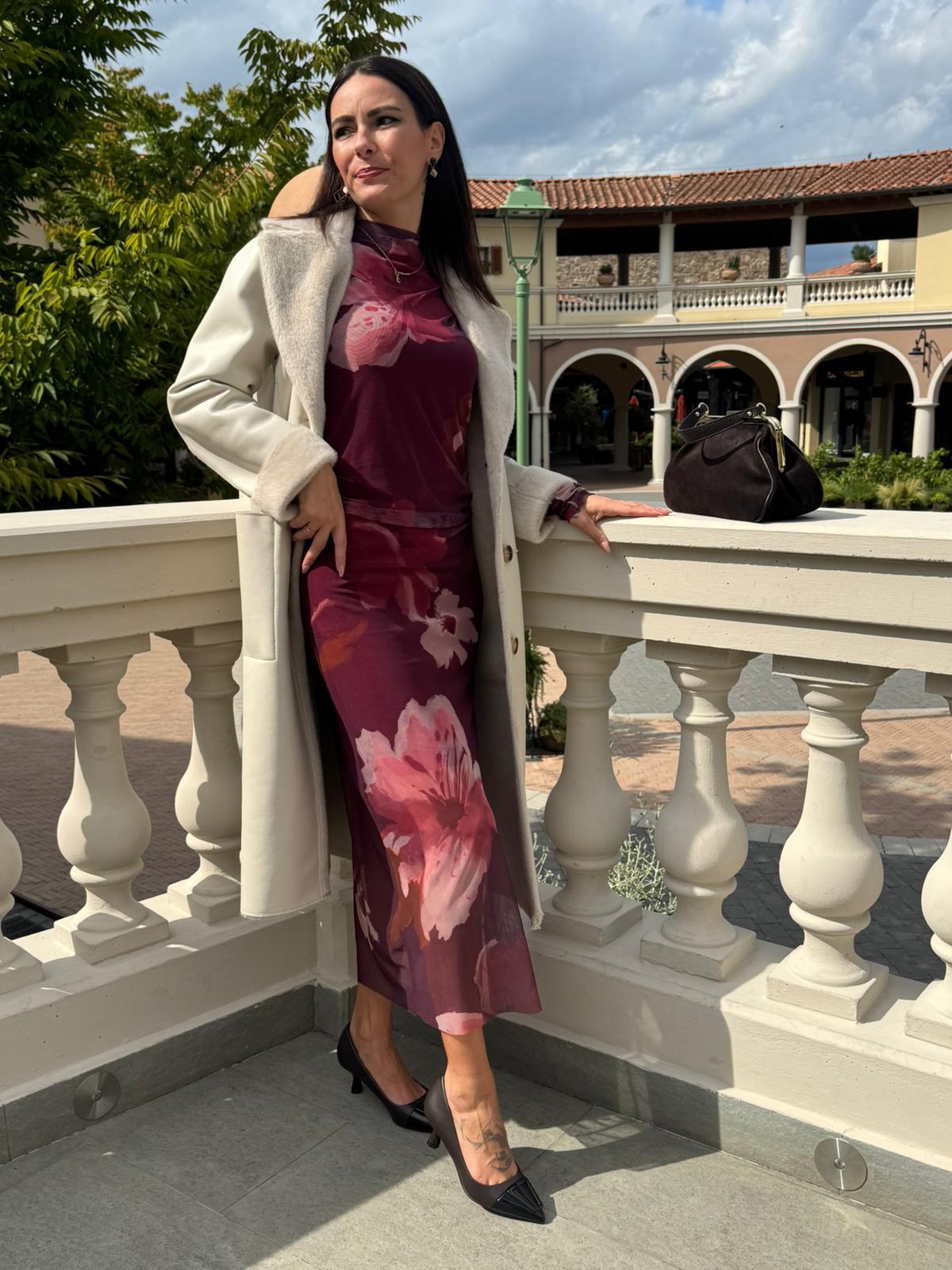 Cappotto lungo reversibile panna TATIANA BE REALI 