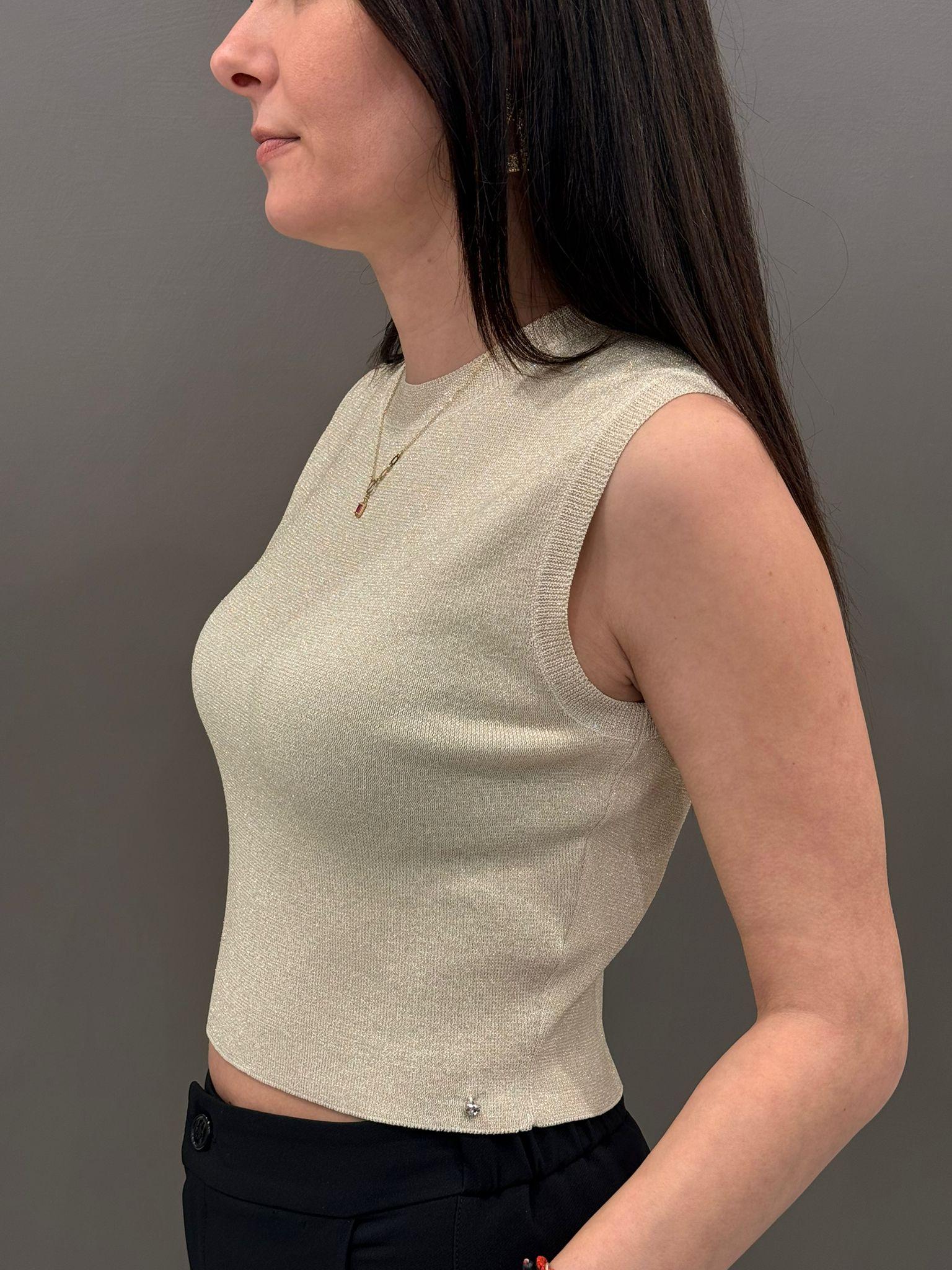crop top lurex 31053 89 CRISTINA GAVIOLI 