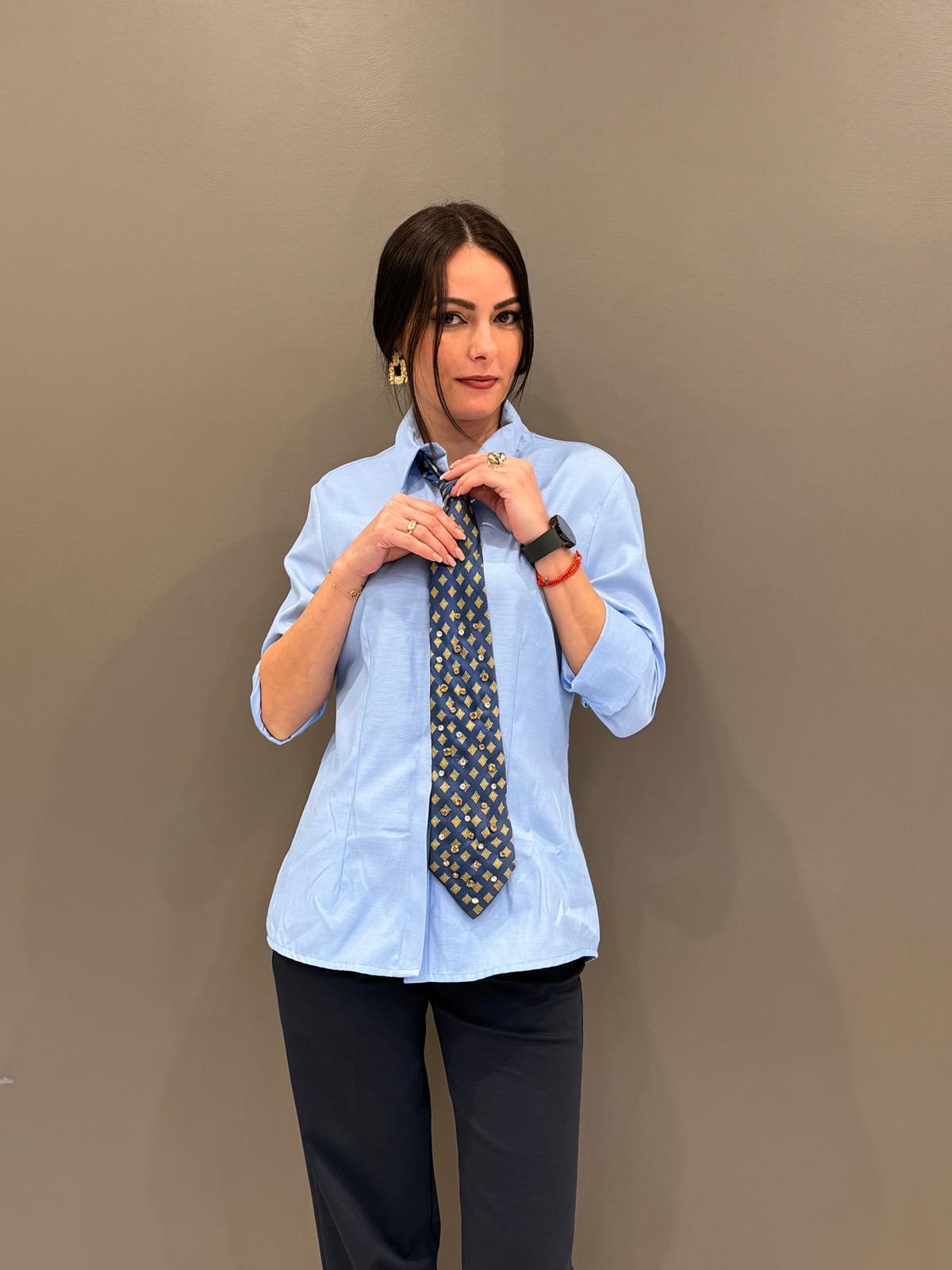 Camicia misto cotone EC649 CE CRISTINA GAVIOLI 