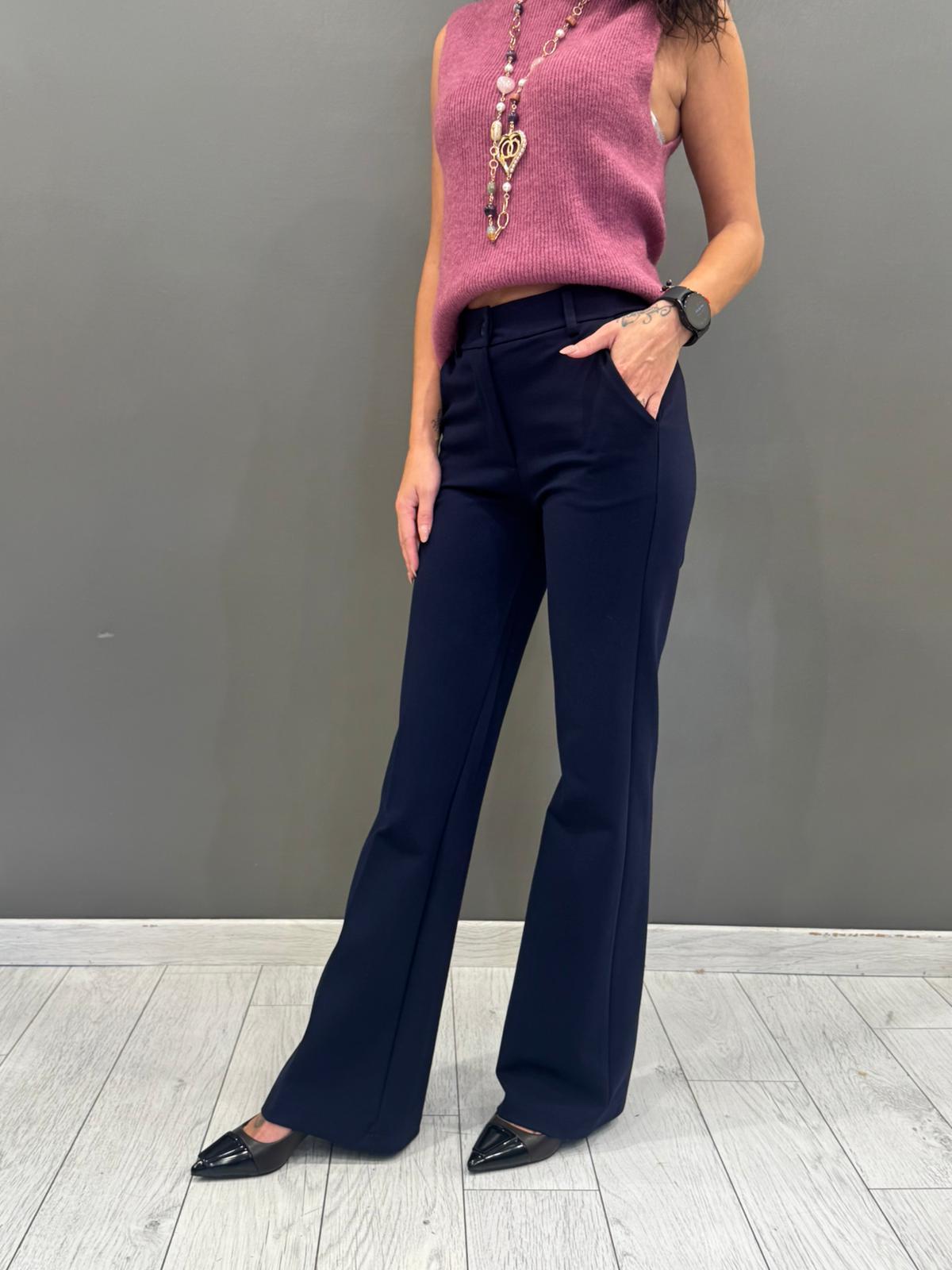 Pantaloni in jersey flare CP25-59 BL REALI 
