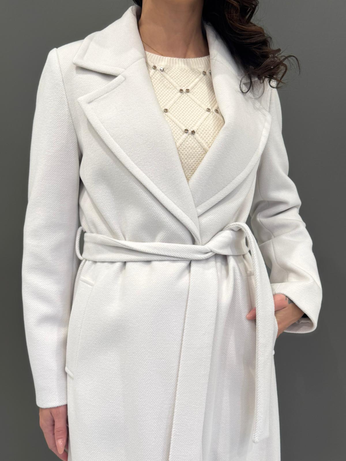 Cappotto lungo con cintura 20456 CR CRISTINA GAVIOLI 