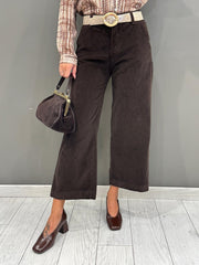 pantaloni ampio velluto stretch 20414 MO CRISTINA GAVIOLI 