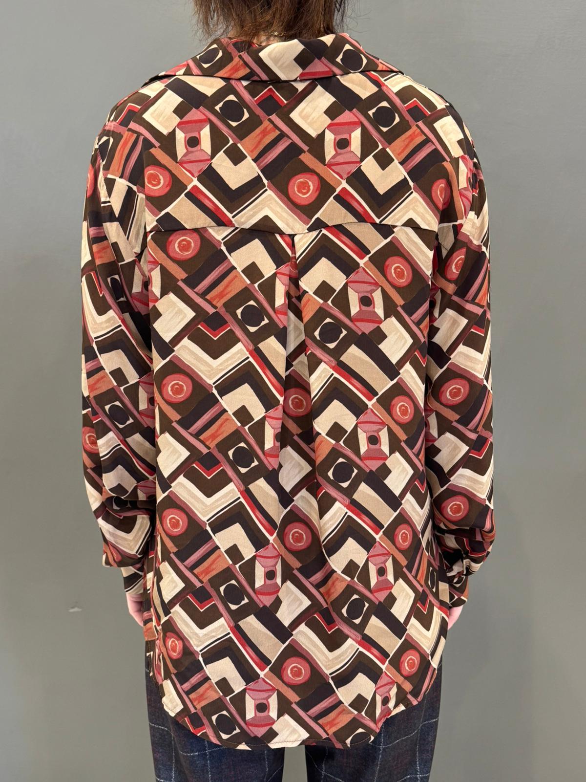 Camicia fantasia geometrica CC99-25 RO REALI 