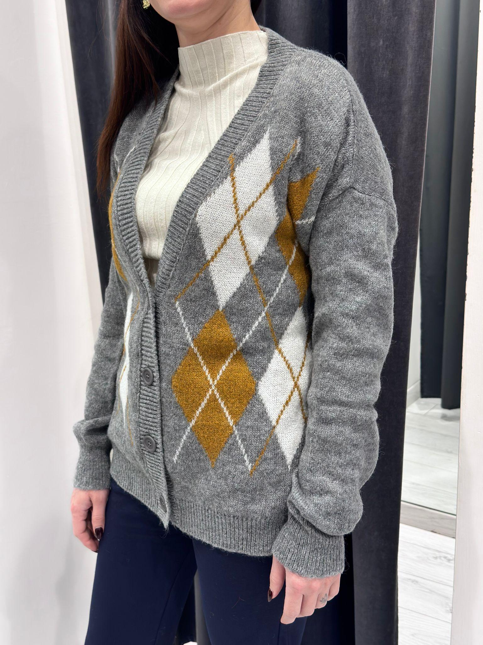 Cardigan rombi I-26816 GRPA REALI 