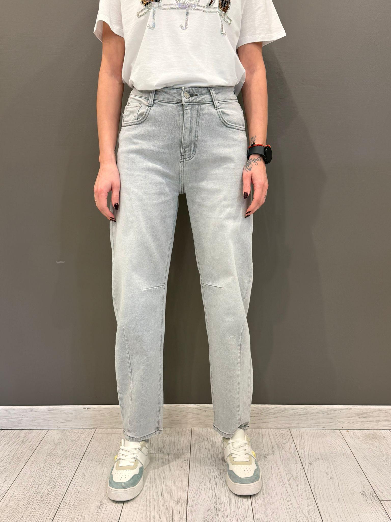 Panalone denim baggy CX7352 SIL CRISTINA GAVIOLI 