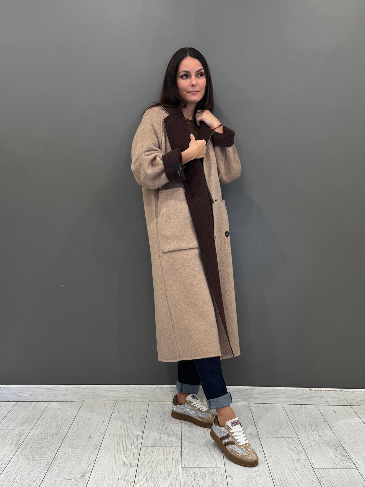 Cappotto double lana 25632 V3 WU'SIDE 