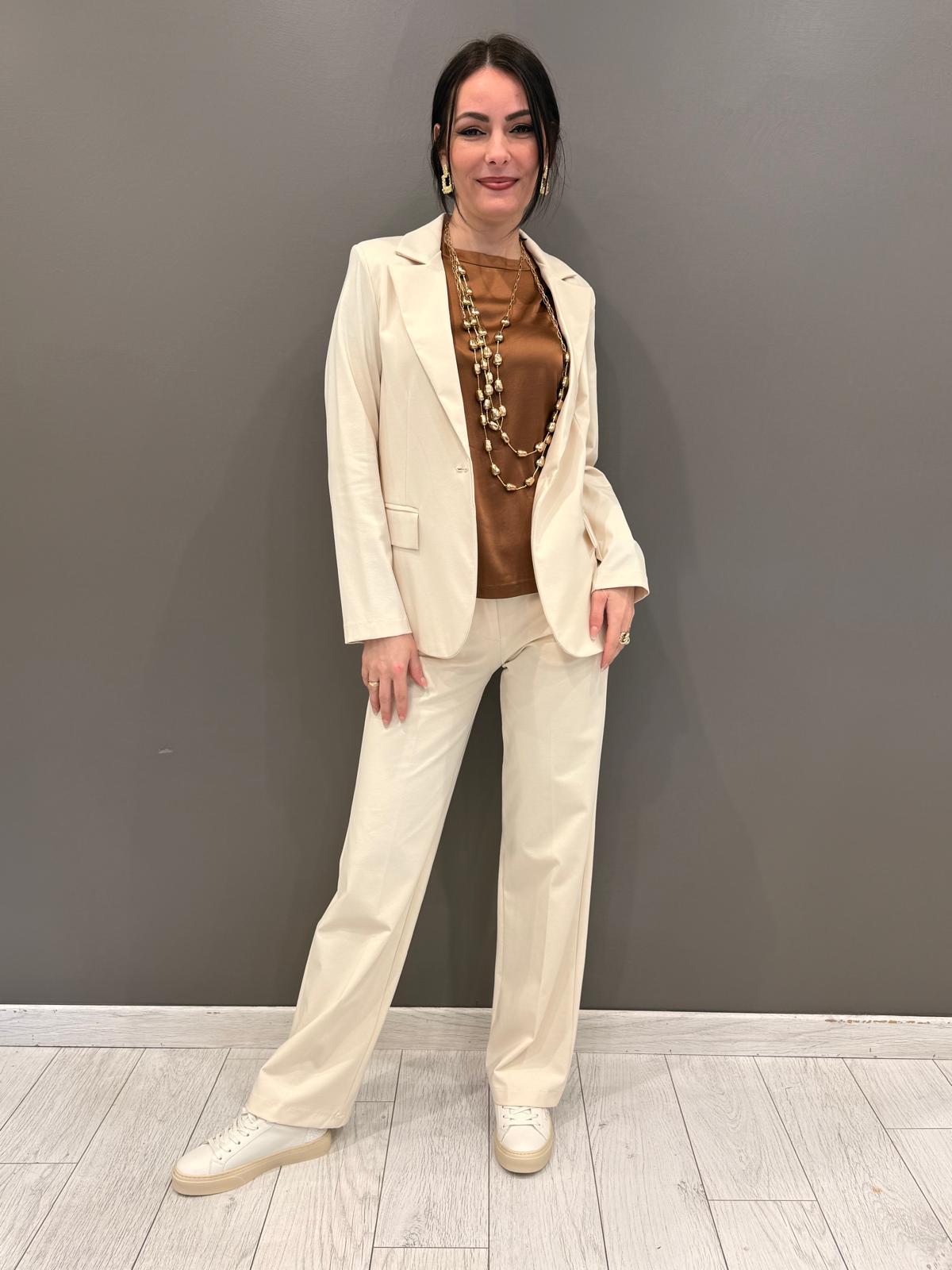 Giacca un  bottone CG20-26 BU CRISTINA GAVIOLI 