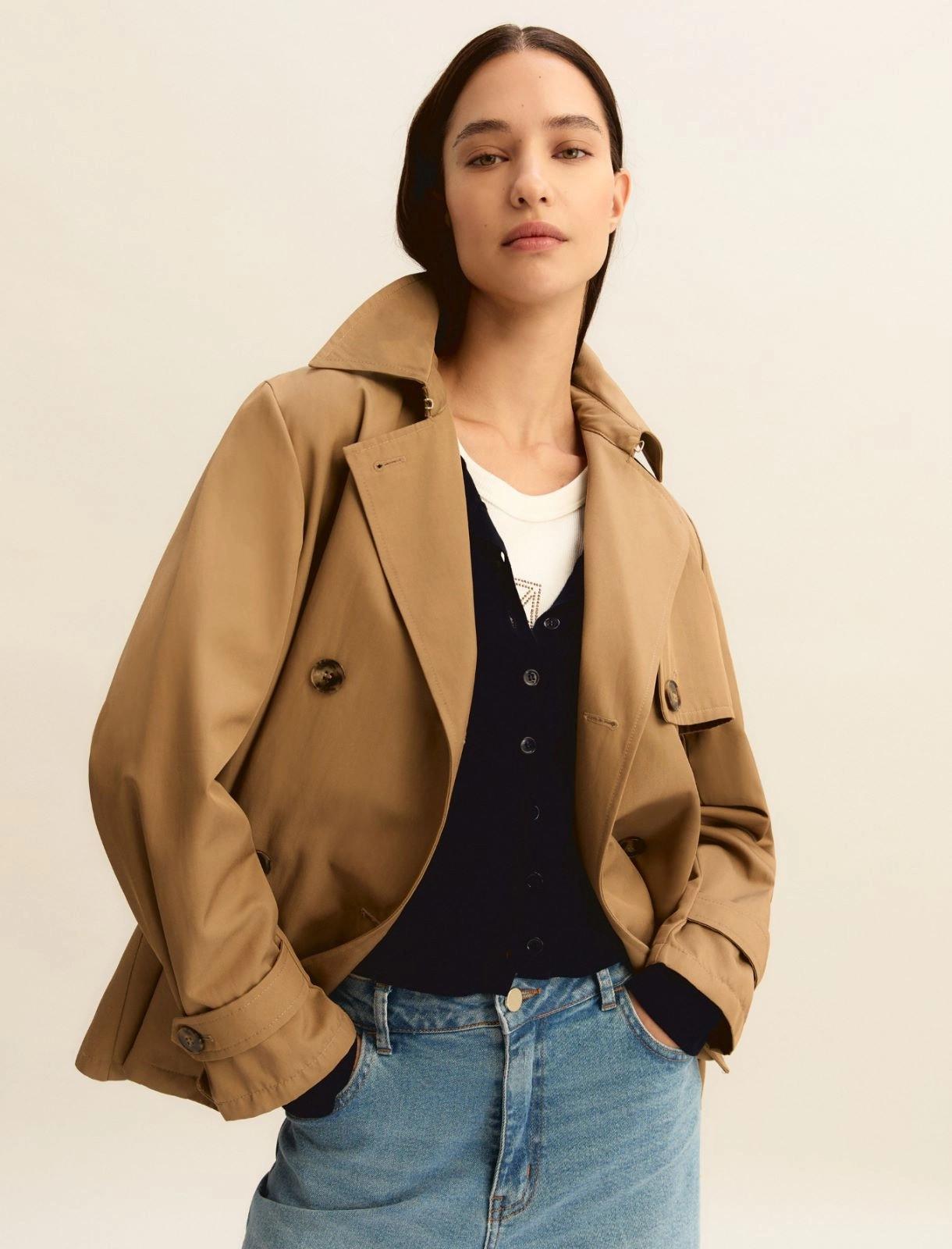 Trench corto donna tortora PELOTA 004 EMME MARELLA 
