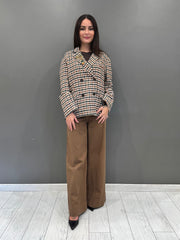 Blazer doppiopetto a quadri B141 00 CRISTINA GAVIOLI 