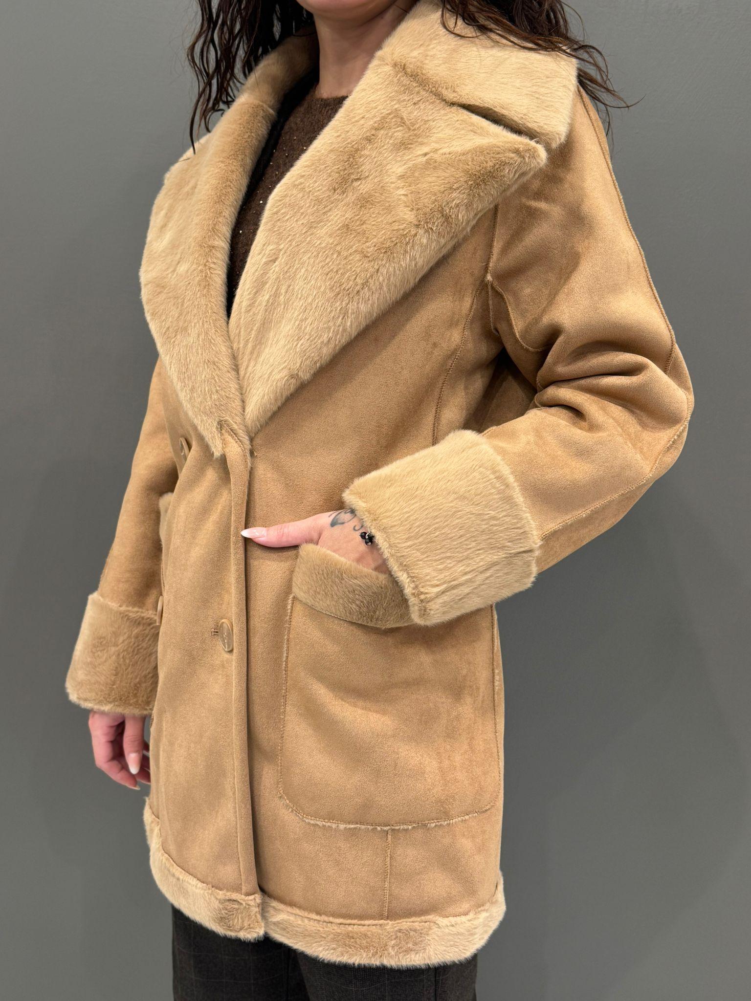 Giaccone montone doppio petto 20308 CA CRISTINA GAVIOLI 