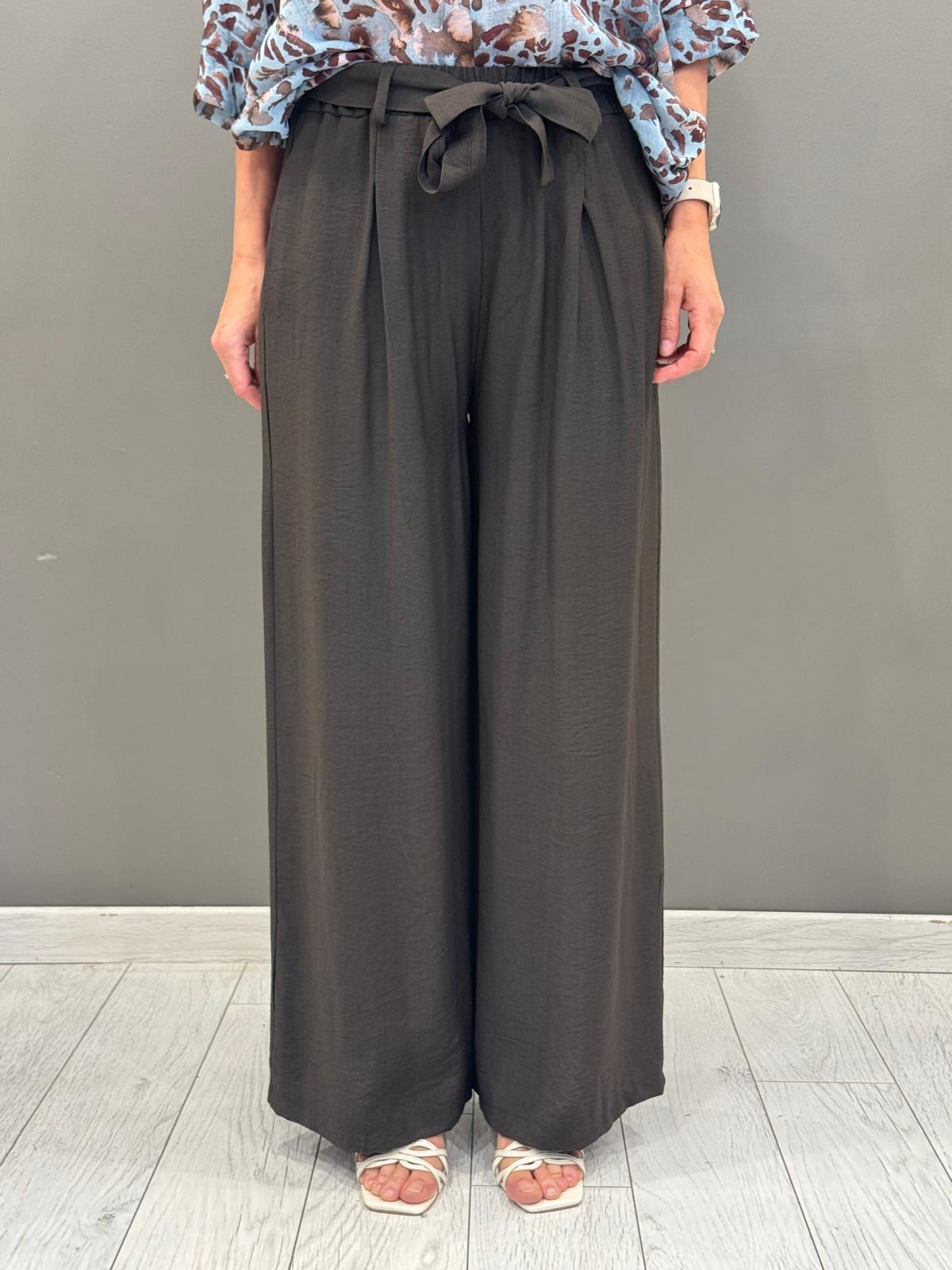 Pantaloni wide con fiocco
