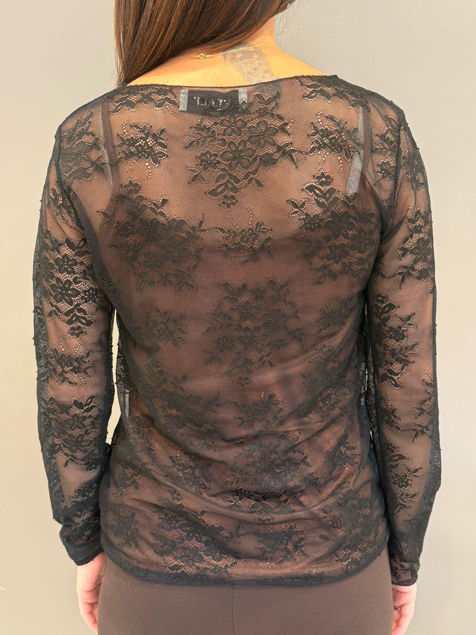 Blusa pizzo manica lunga CM25-90 NE REALI 