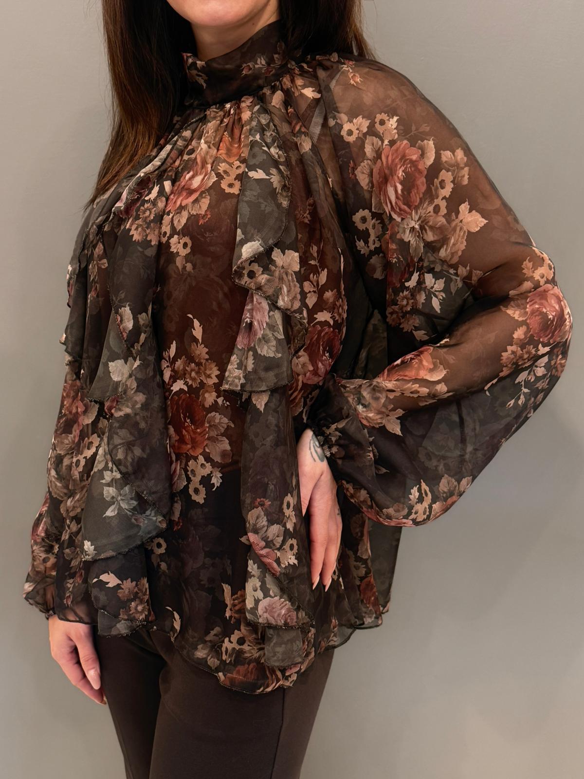 Blusa fantasia floreale L5327FS MO REBECCA 